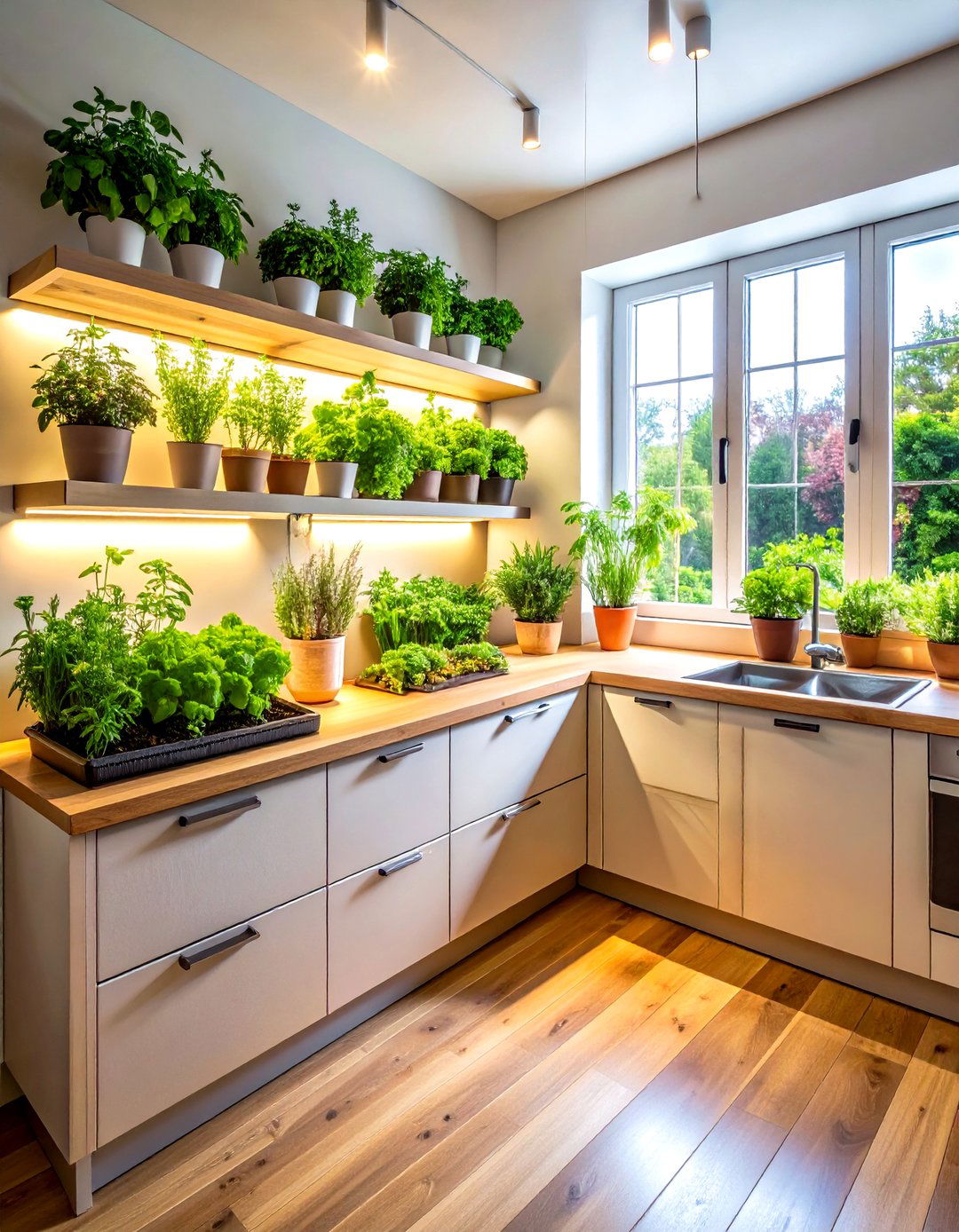 Corner Herb Garden Window - 24 Kitchen Corner Ideas