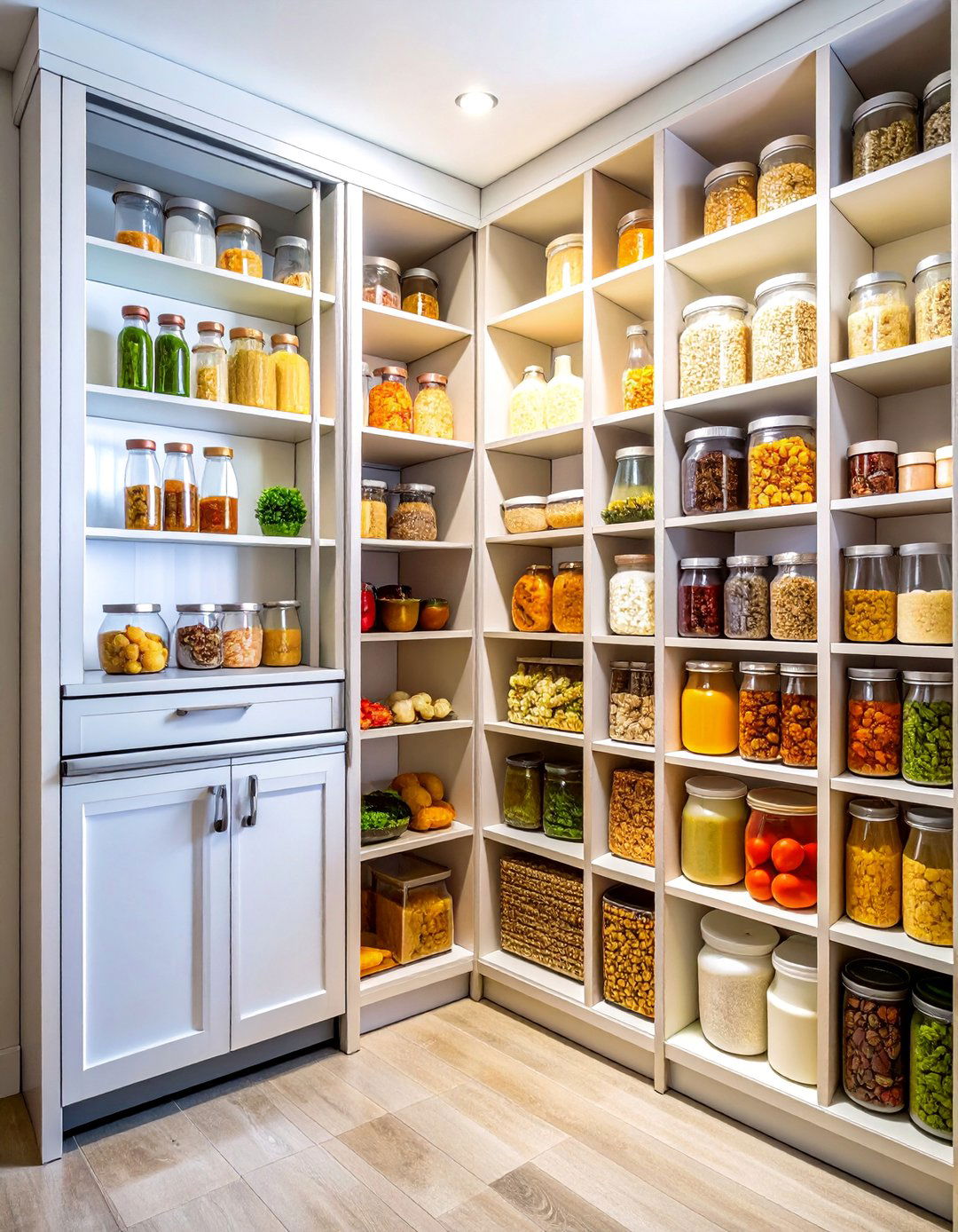 Corner Pantry Cabinet with Sliding Doors - 24 Blind Corner Kitchen Cabinet Ideas