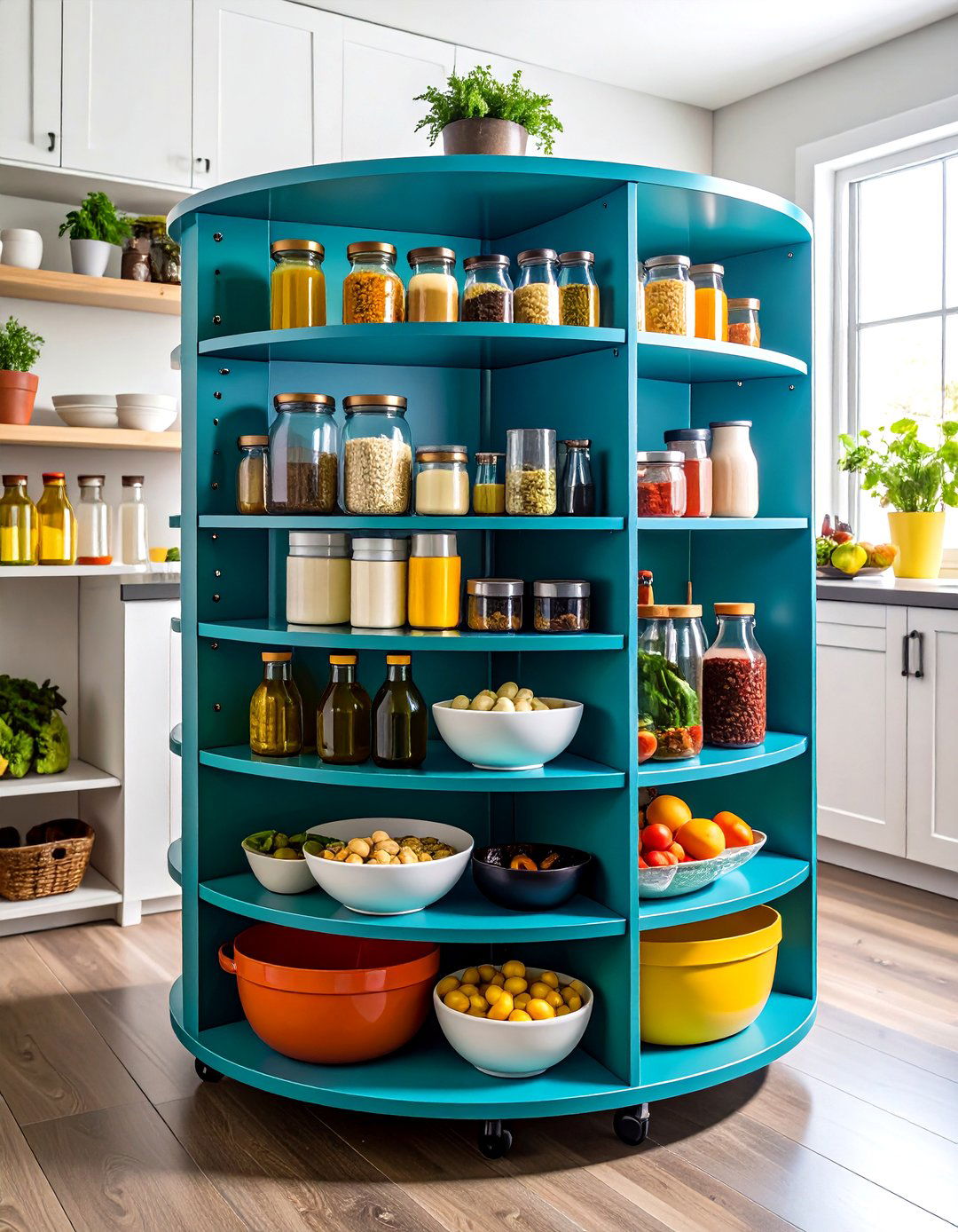 Corner Pantry Lazy Susan - 24 Pantry Shelving Ideas