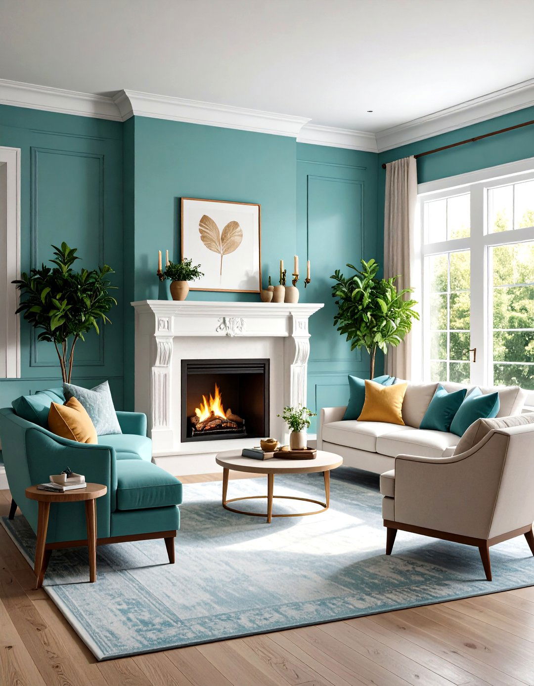 Corner Placement Stucco Fireplace - 24 Stucco Fireplace Ideas
