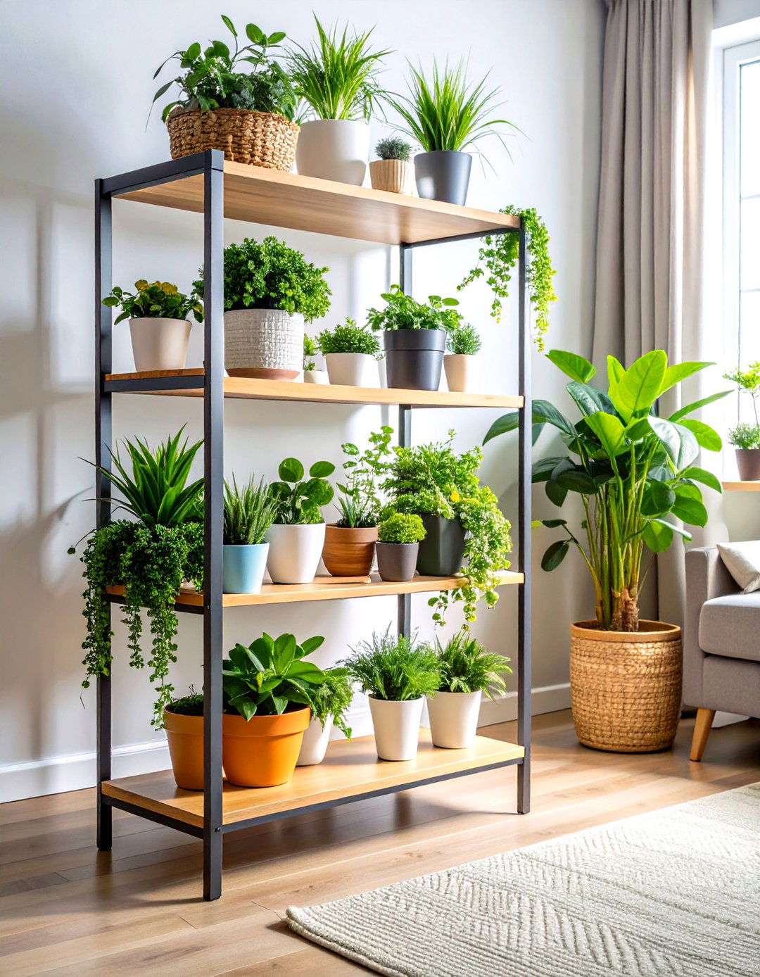 Corner Plant Display Sanctuary - 24 Corner Decoration Ideas