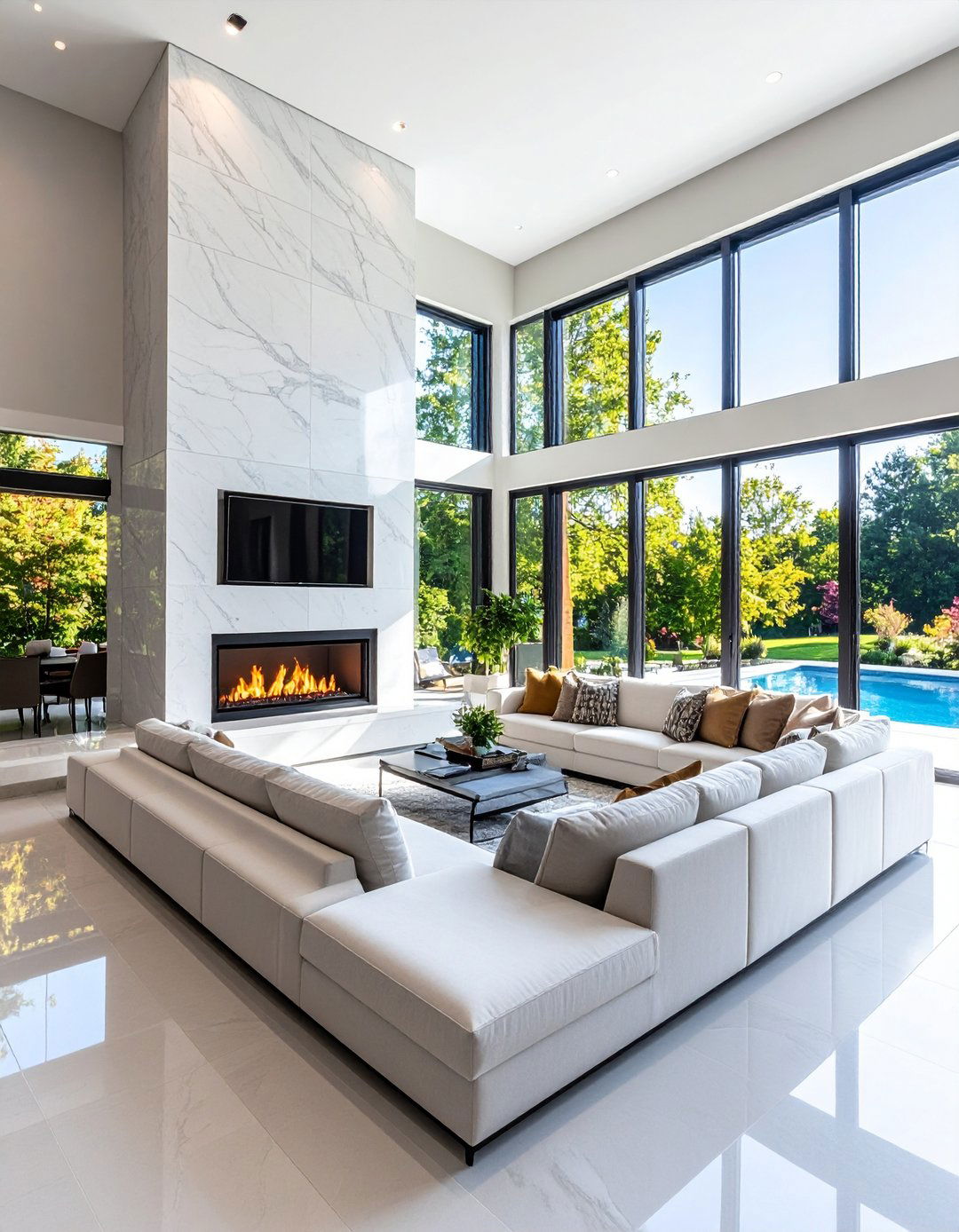 Corner Quartz Fireplace Installation - 24 Quartz Fireplace Surround Ideas