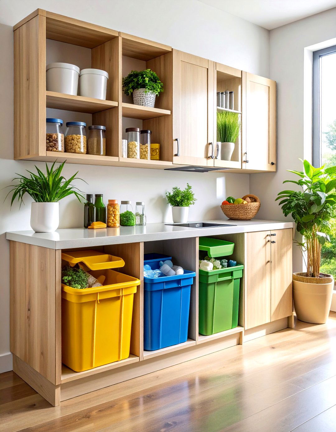 Corner Recycling and Waste Center - 24 Kitchen Corner Ideas