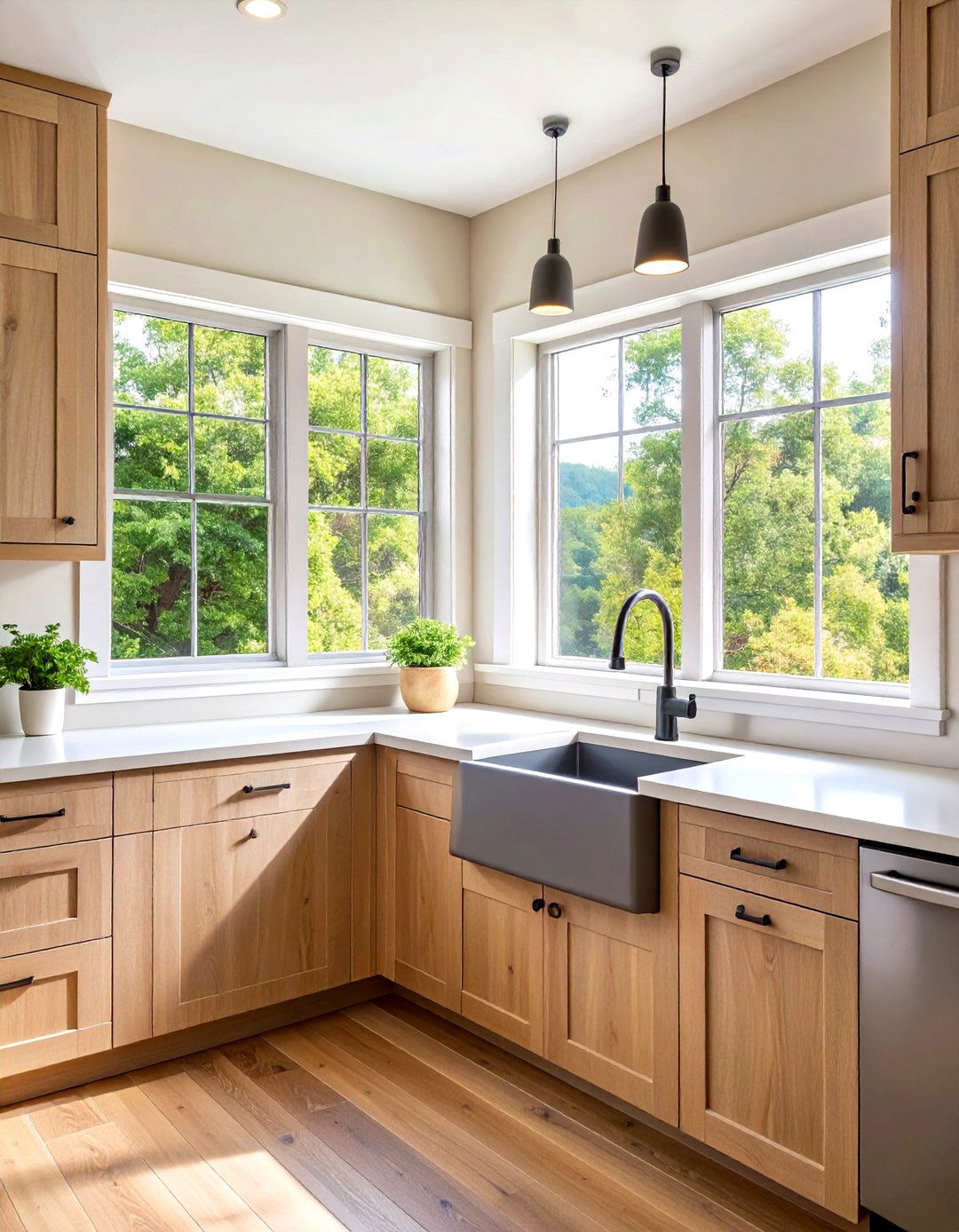 Corner Sink with Window View