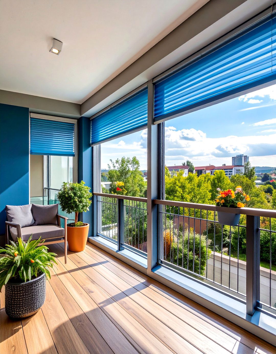 Corner Specific Shade Installations for Angled Balconies - 24 Balcony Shade Ideas