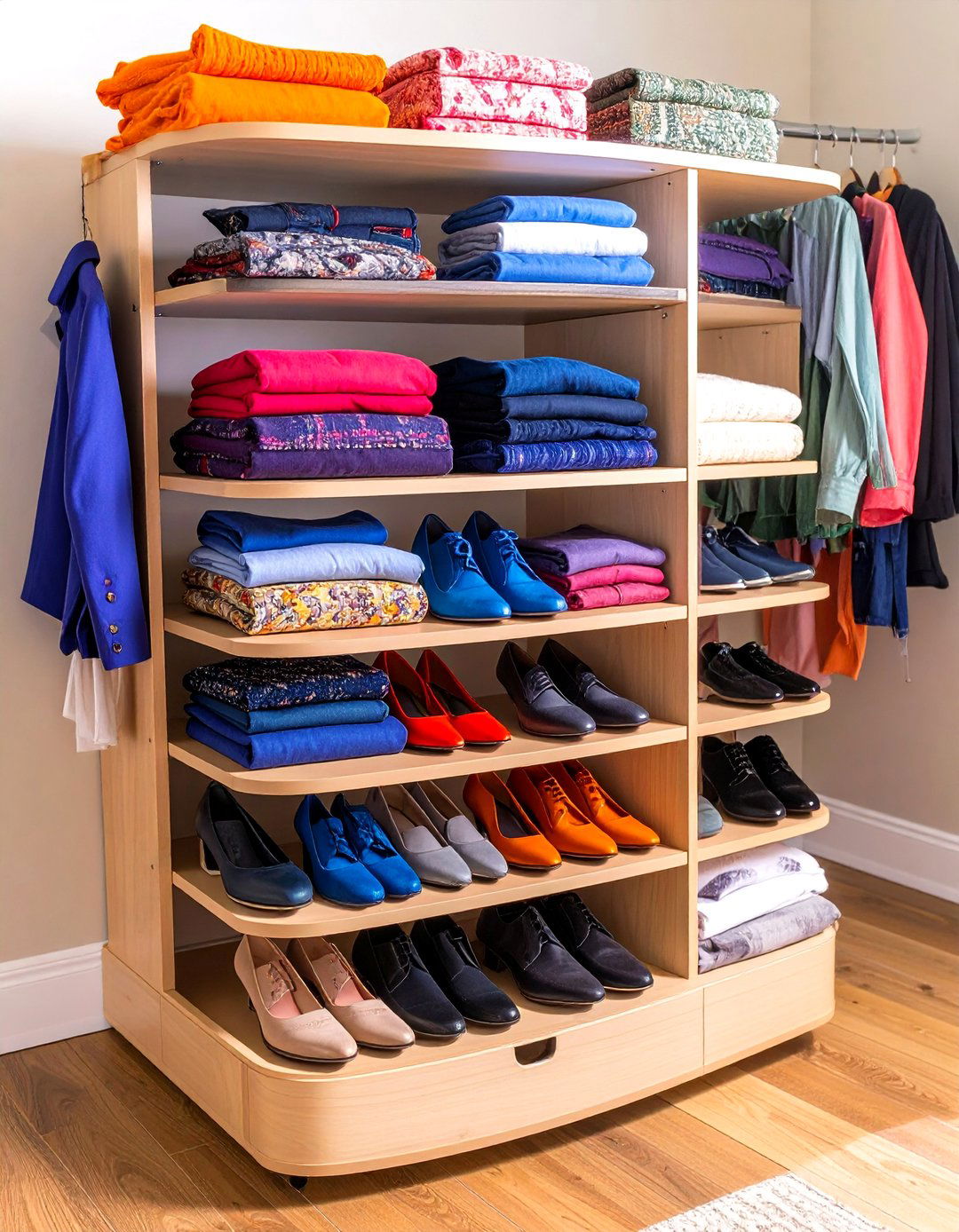Corner Storage Solutions with Rotating Lazy Susans - 24 Clothes Storage Ideas
