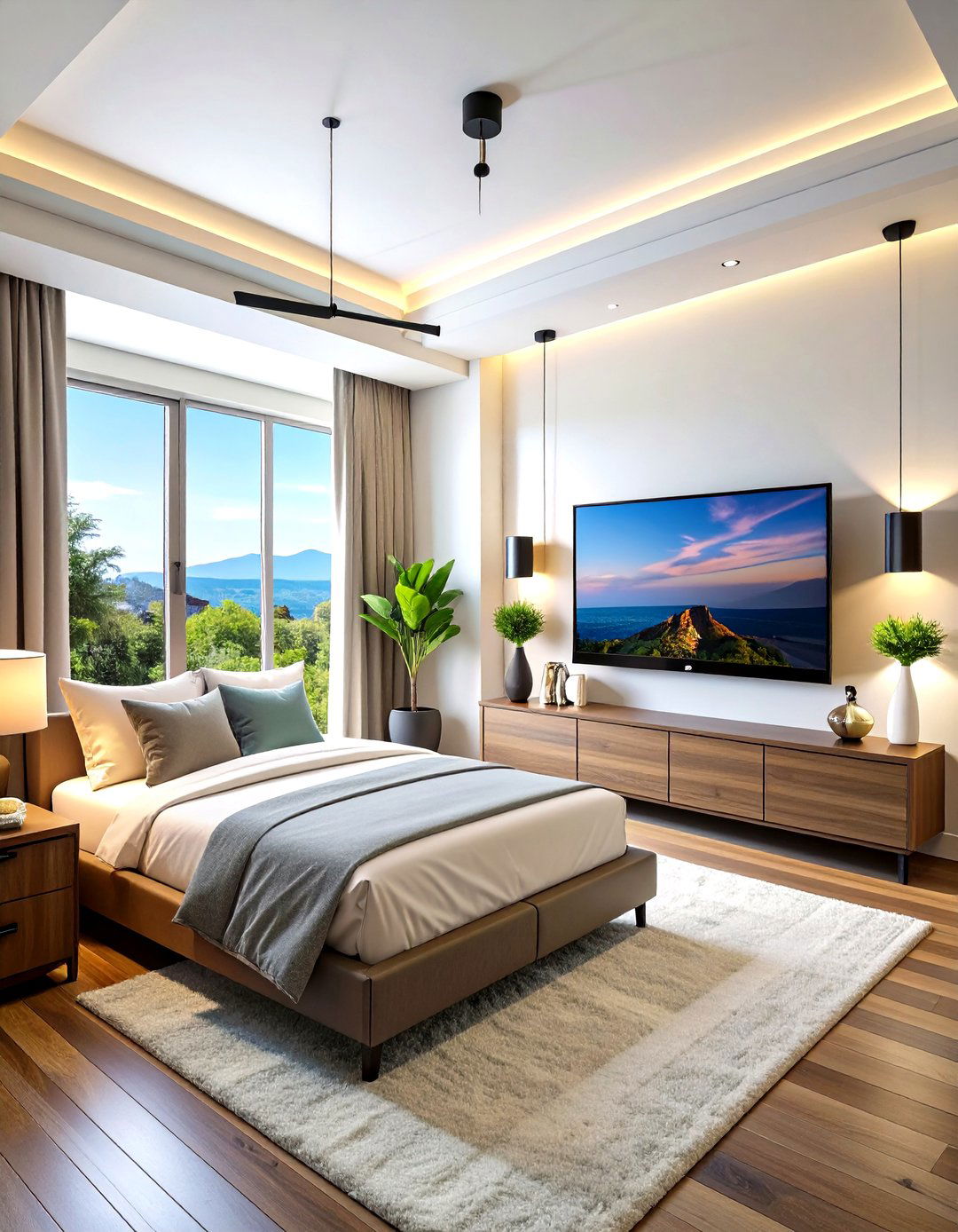 Corner TV Mounting Solution - 24 Bedroom Tv Ideas