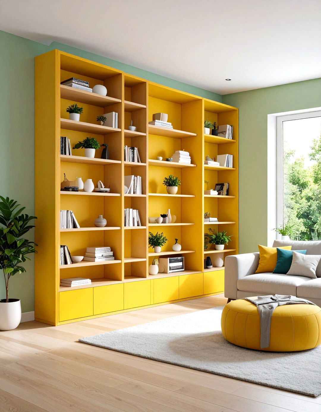 Corner Tower Configurations - 24 Living Room Shelf Ideas