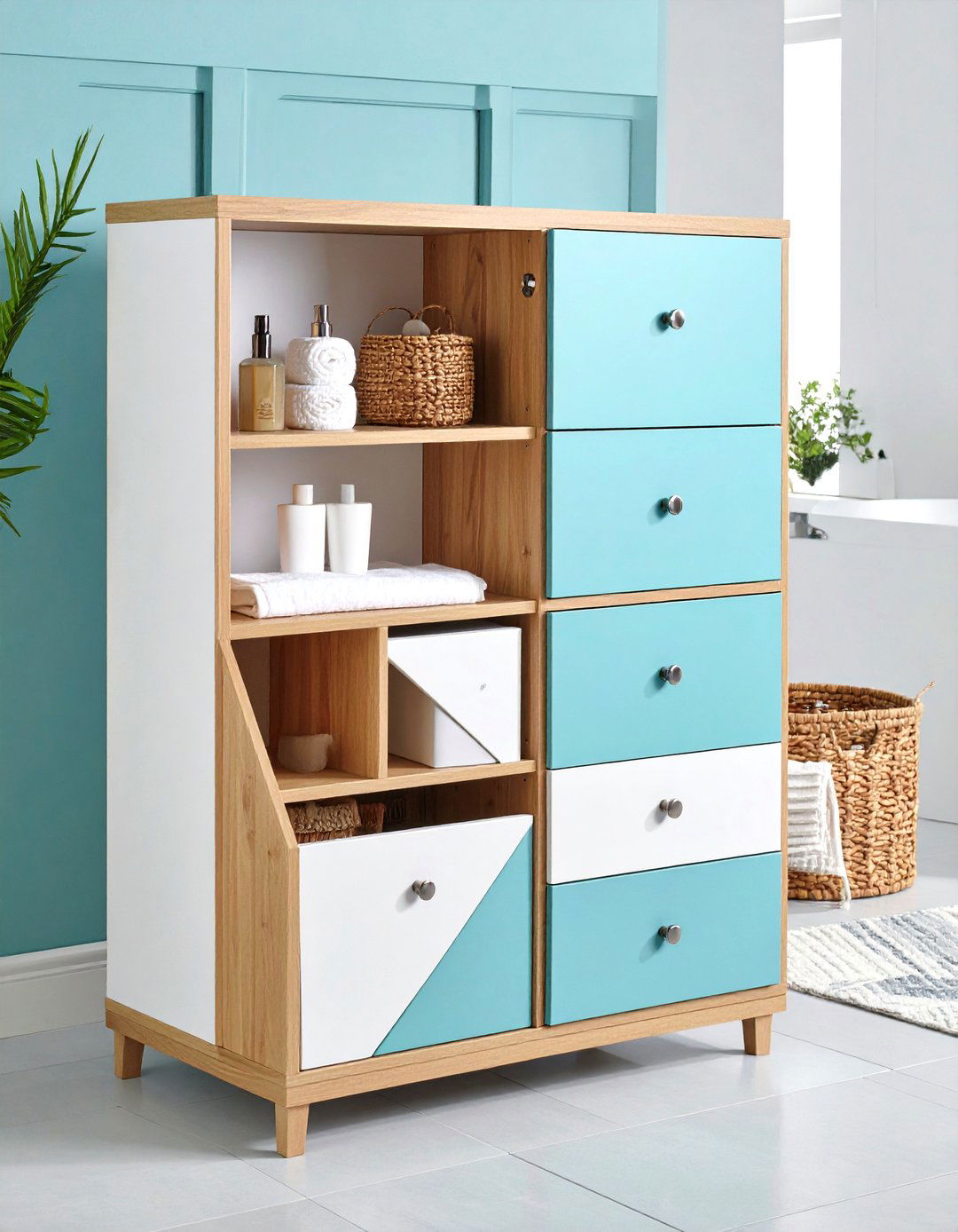 Corner Vanity Organizers - 24 vanity organization ideas
