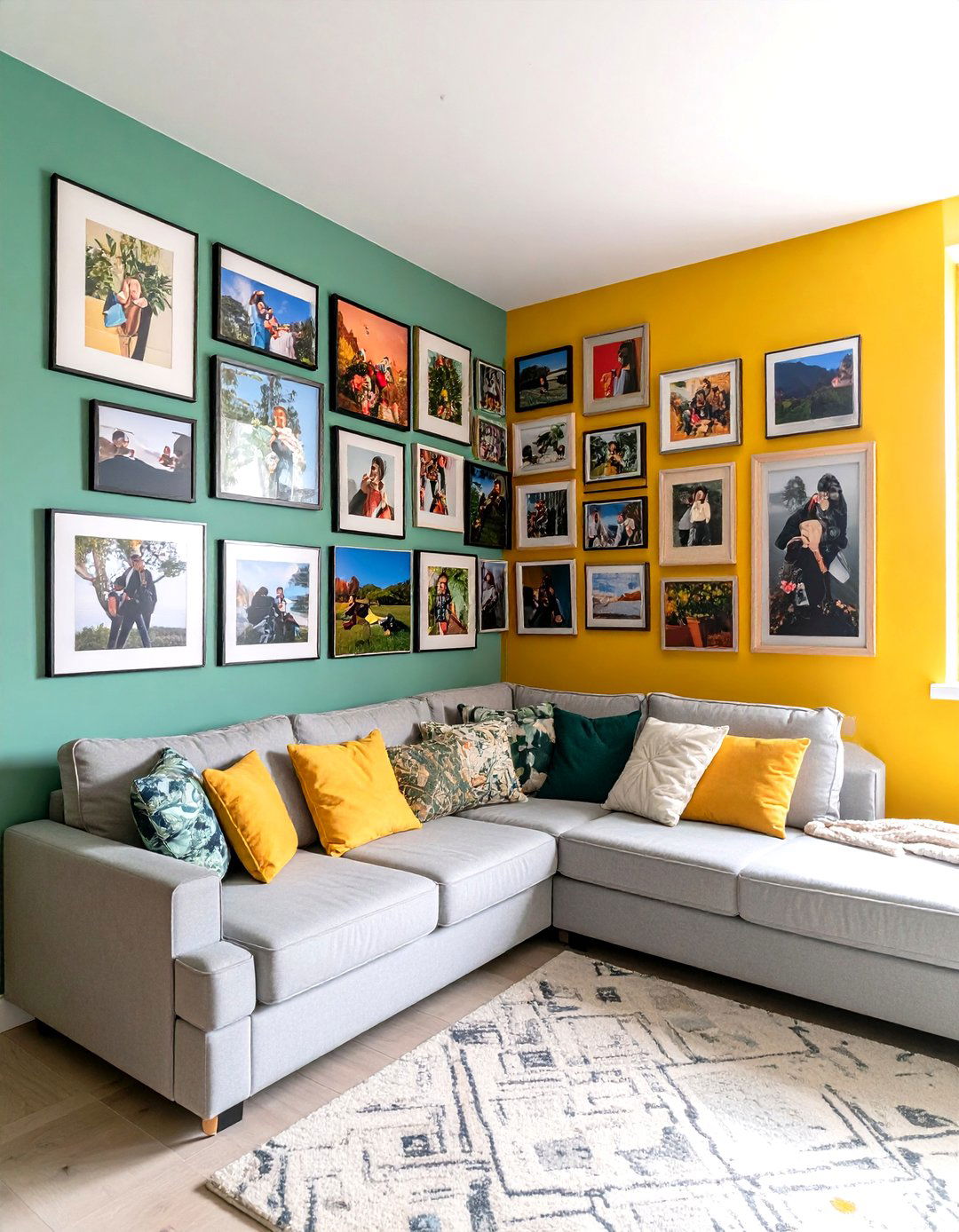 Corner Wall Photo Arrangements - 24 Photo Wall Ideas