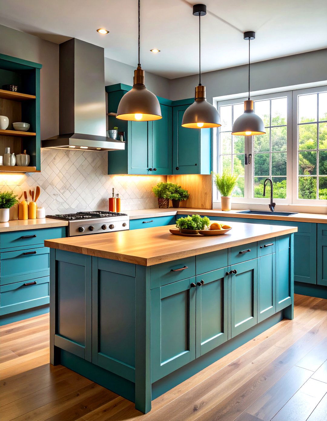Corner Workspace with Task Lighting - 24 Kitchen Corner Ideas