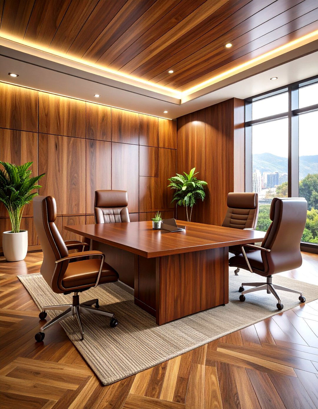 Corporate Office Wood Look Wallpaper - 24 Office Wallpaper Ideas