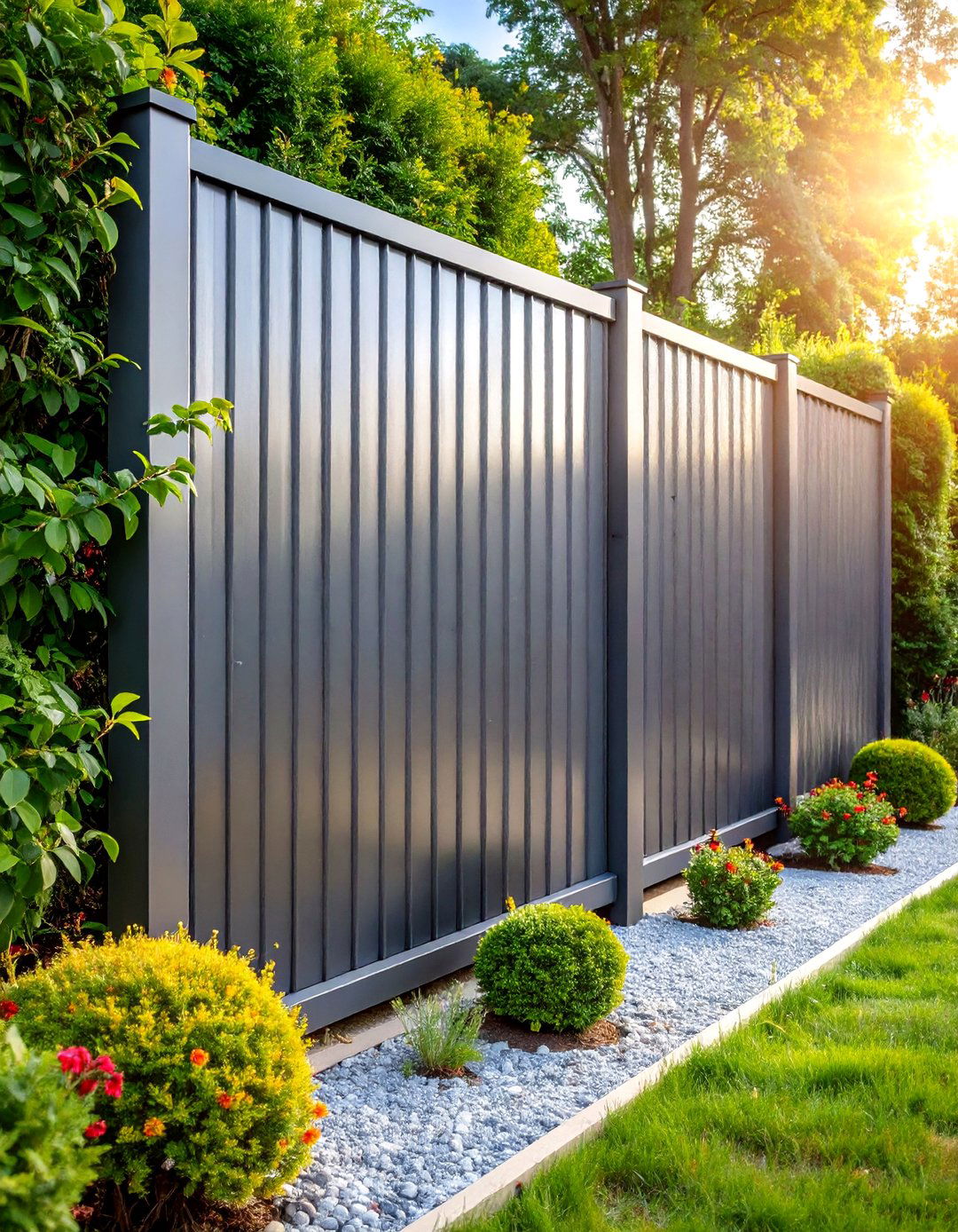 Corrugated Metal Contemporary Screens - 24 Small Garden Fence Ideas