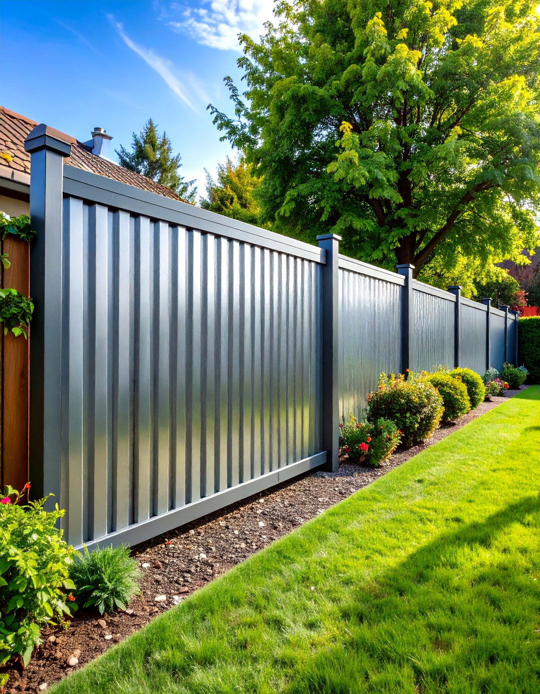 Corrugated Metal Fence - 24 Types of Fences
