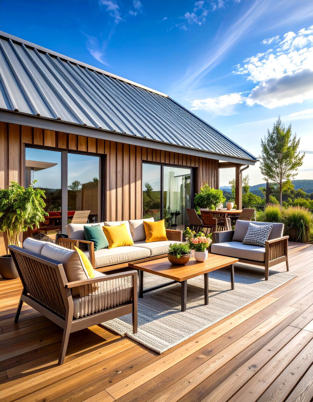 Corrugated Metal Roofing - 24 Deck Roof Ideas