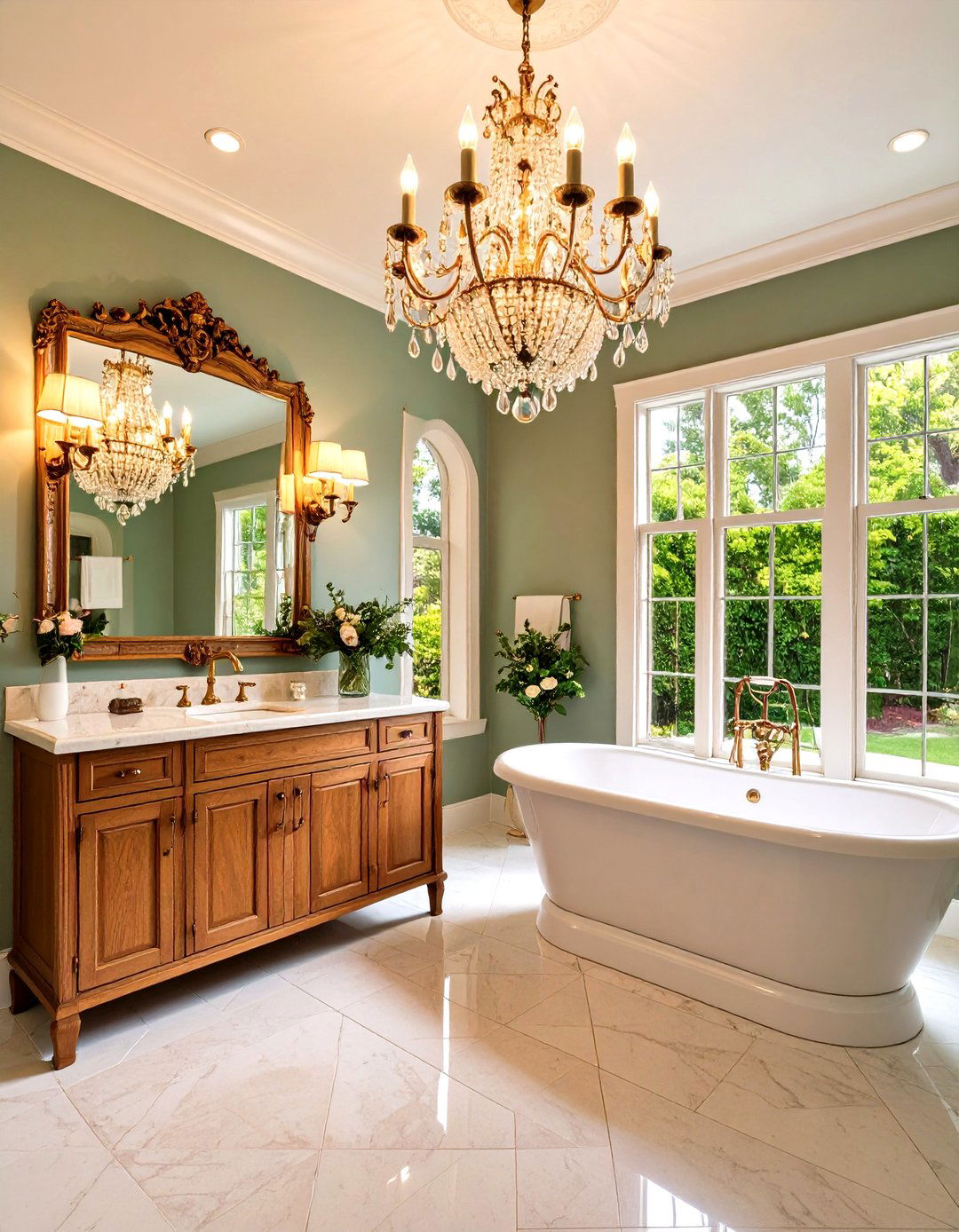 Cottage Bathroom Vintage Lighting - 24 Cottage Decorating Ideas
