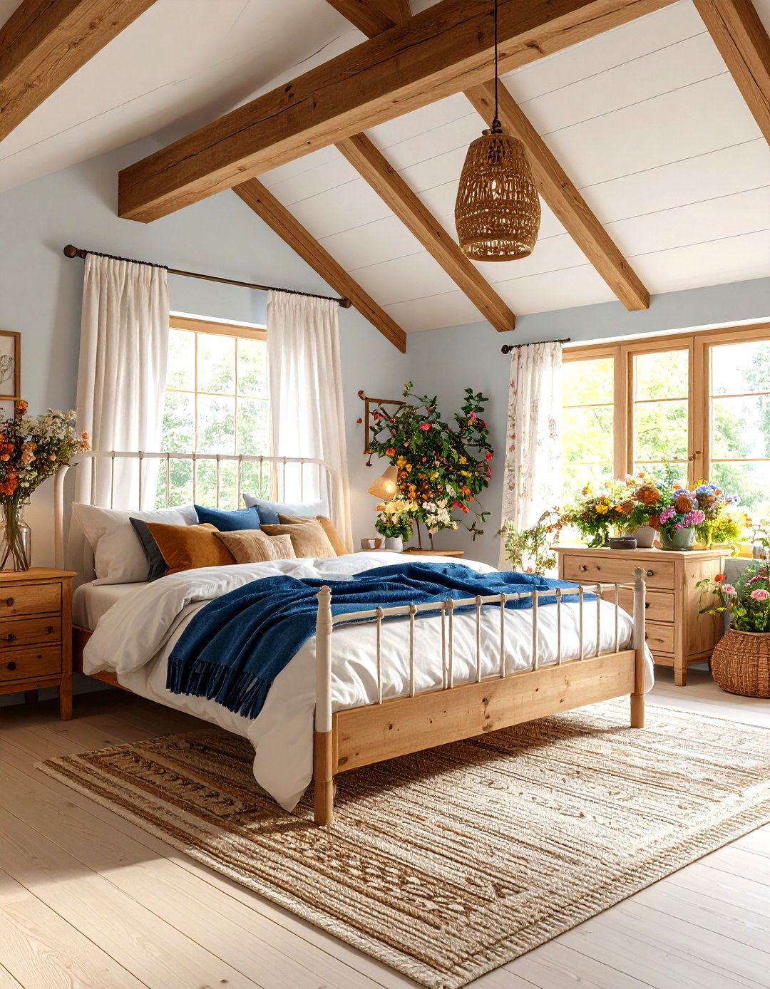 Cottage Core Aesthetic - 24 Low Sloped Ceiling Bedroom Ideas