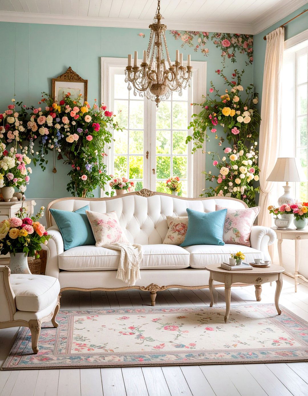 Cottage Core Dreamy Sanctuary - 24 White Couch Living Room Ideas