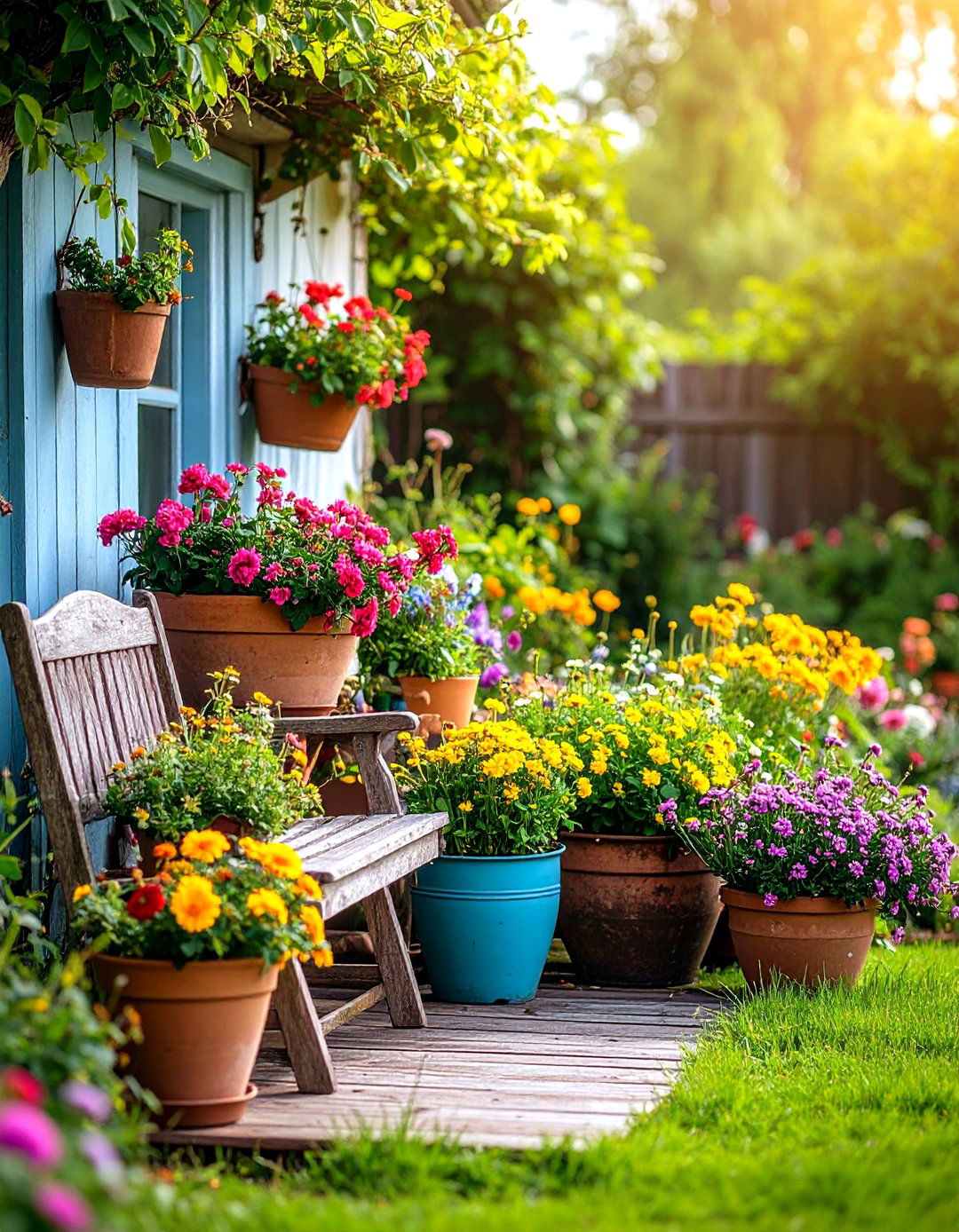 Cottage Garden Container Collection - 24 Patio Small Garden Ideas