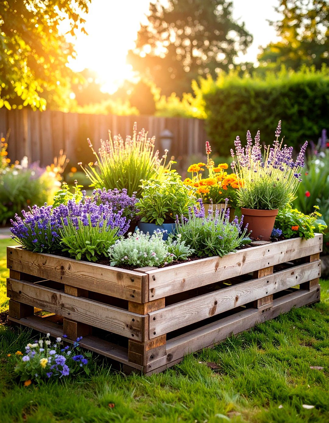 Cottage Garden Pallet Display - 24 Vertical Pallet Garden Ideas
