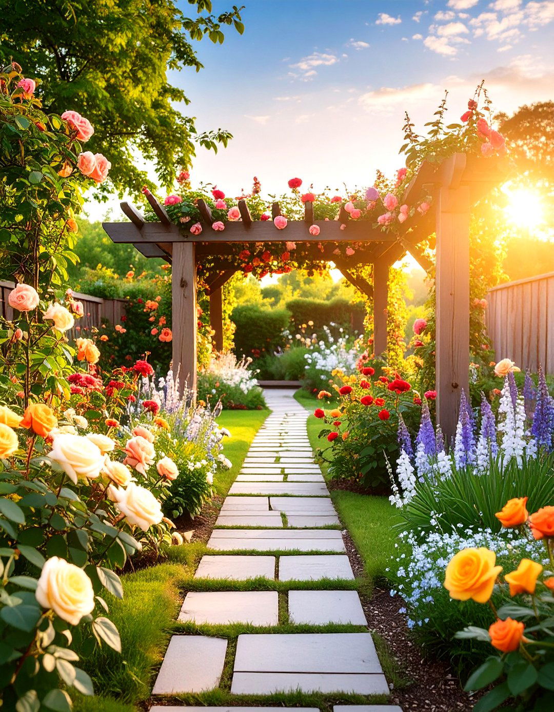 Cottage Garden Rose Border Design - 24 Rose Garden Ideas