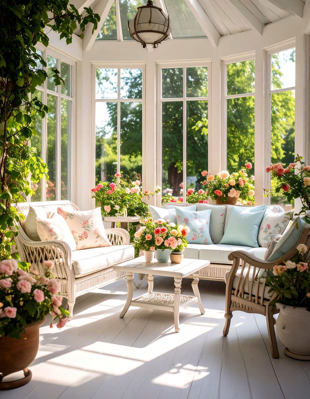Cottage Garden Screened Nook - 24 Small Screened-in Porch Ideas