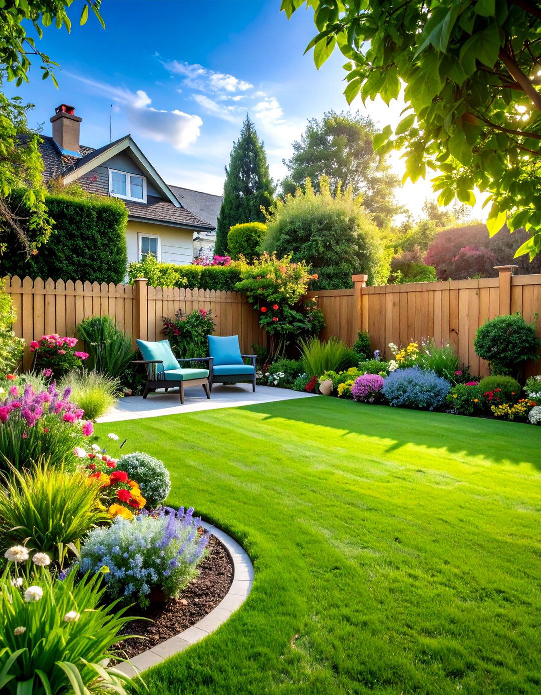 Cottage Garden Style Integration - 24 Backyard Turf Ideas