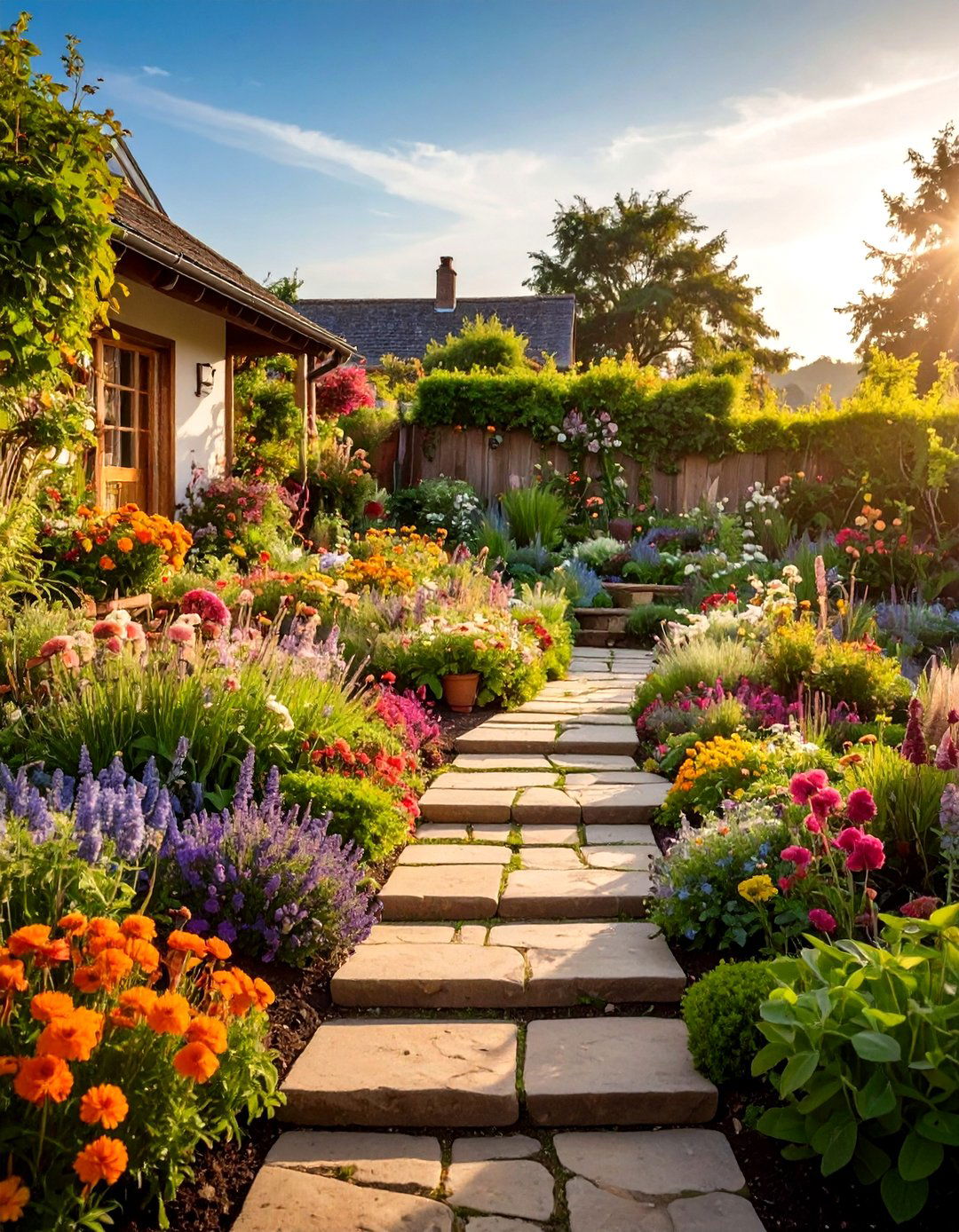 Cottage Garden Terraced Plantings - 24 Terraced Garden Ideas