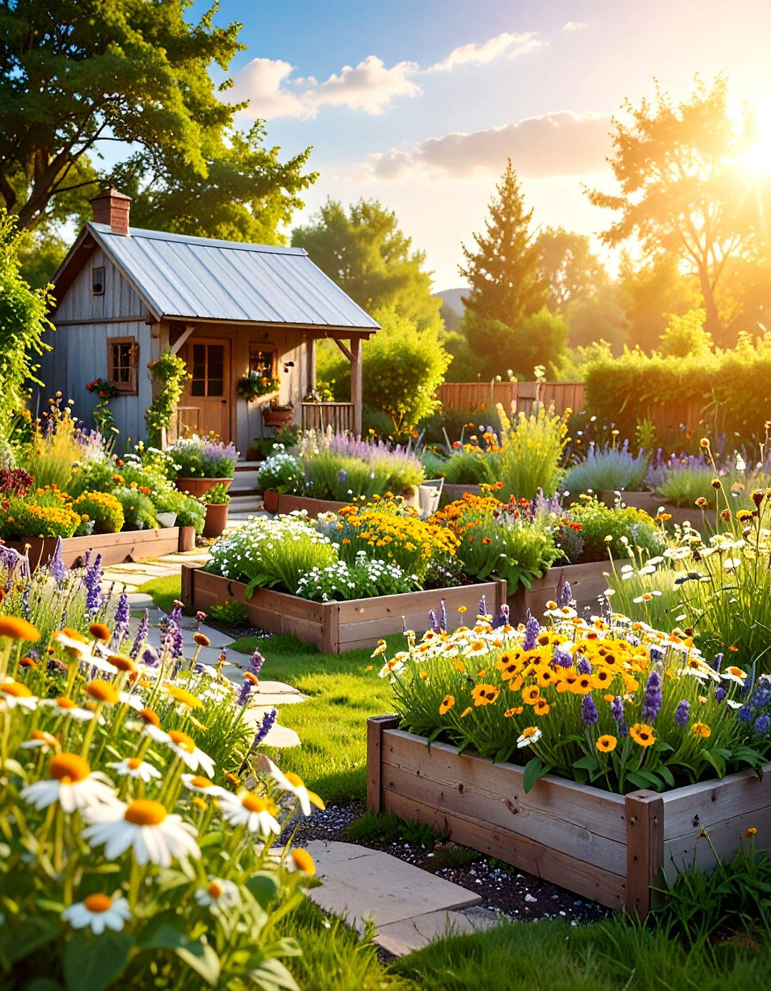 Cottage Herb Corner with Medicinal Plants - 24 Corner Garden Ideas
