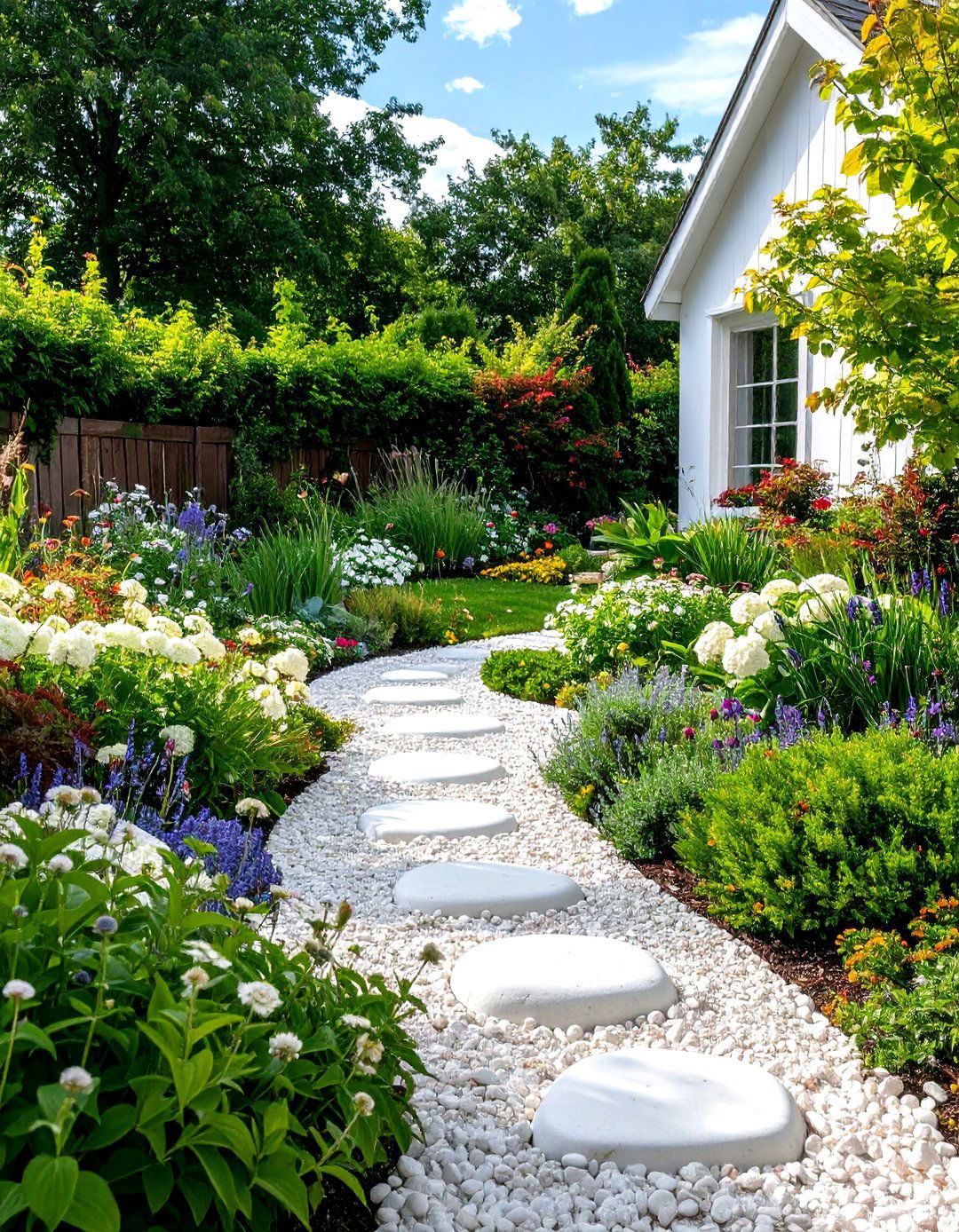 Cottage Style Integration - 24 White Rock Landscaping Ideas