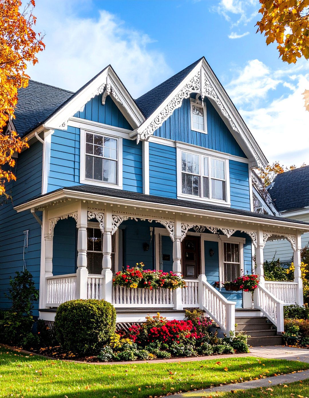 Cottage with Decorative Gable Trim - 24 Cottagecore House Exterior Ideas