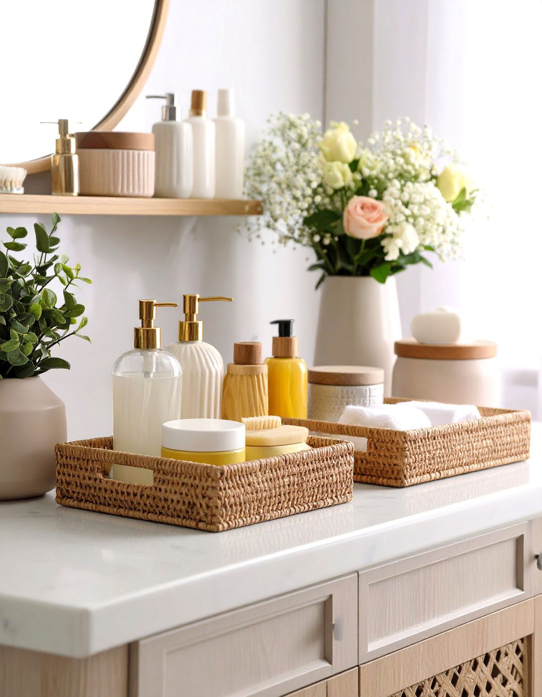 Counter Organization Systems - 24 Bathroom Staging Ideas
