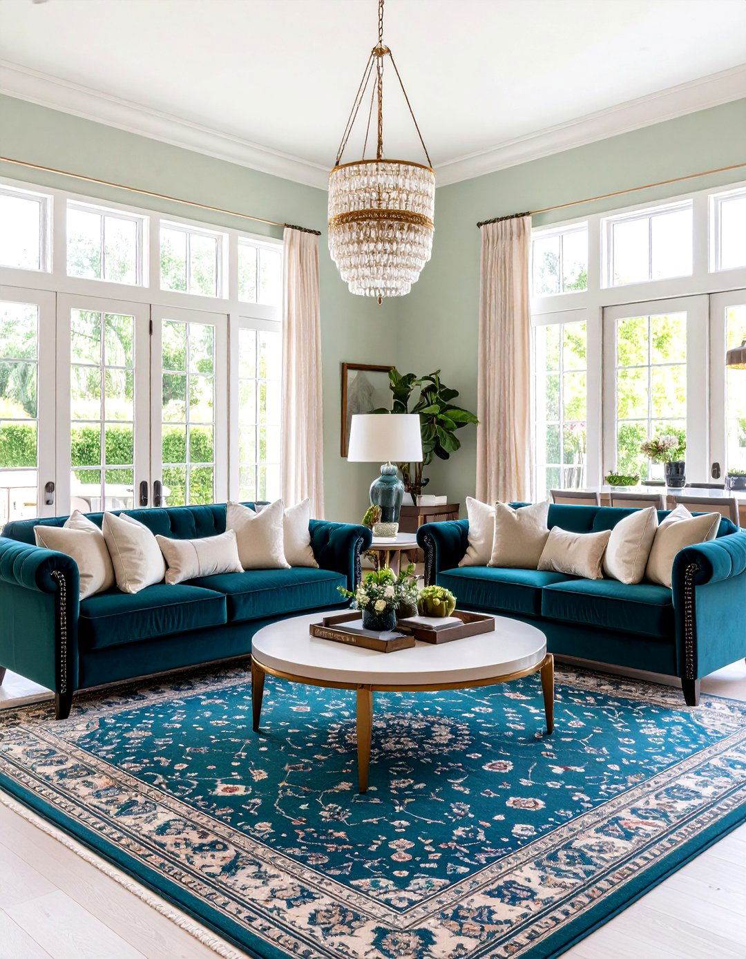 Country Club Lounge Living Room - 24 Preppy Living Room Ideas