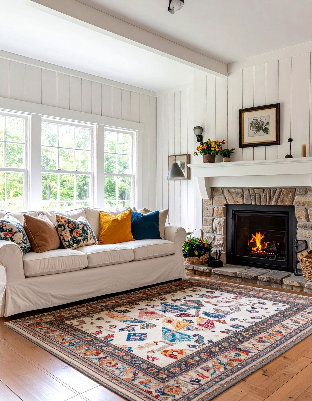 Country Cottage Living Room - 24 Cream and Black Living Room Ideas