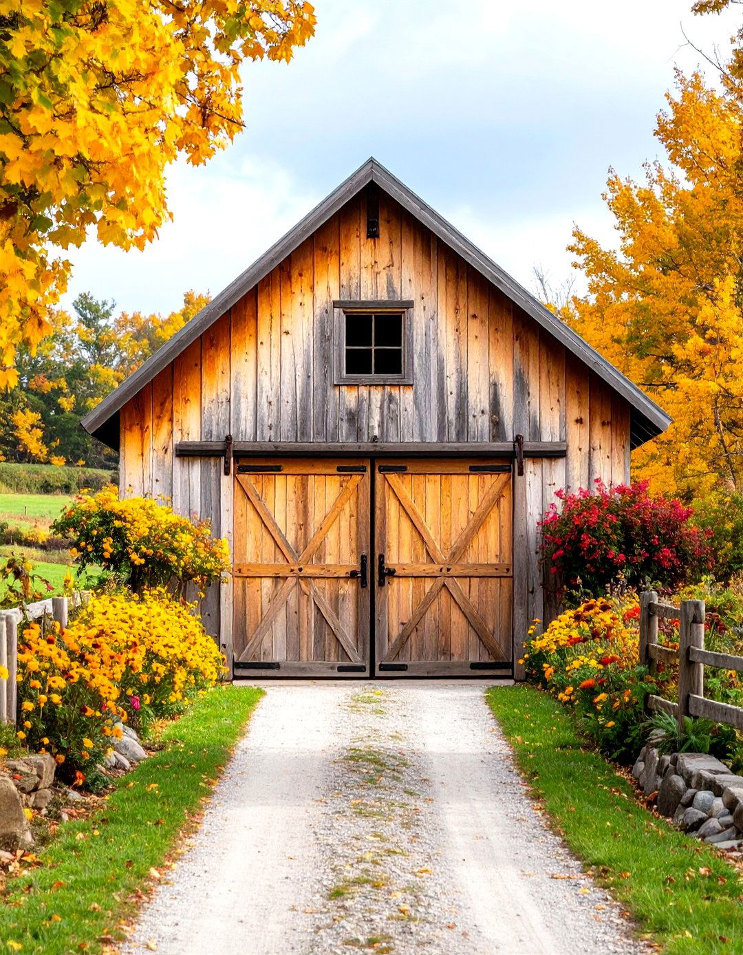 Country Style Barn Door Gate - 24 Front Gate Ideas