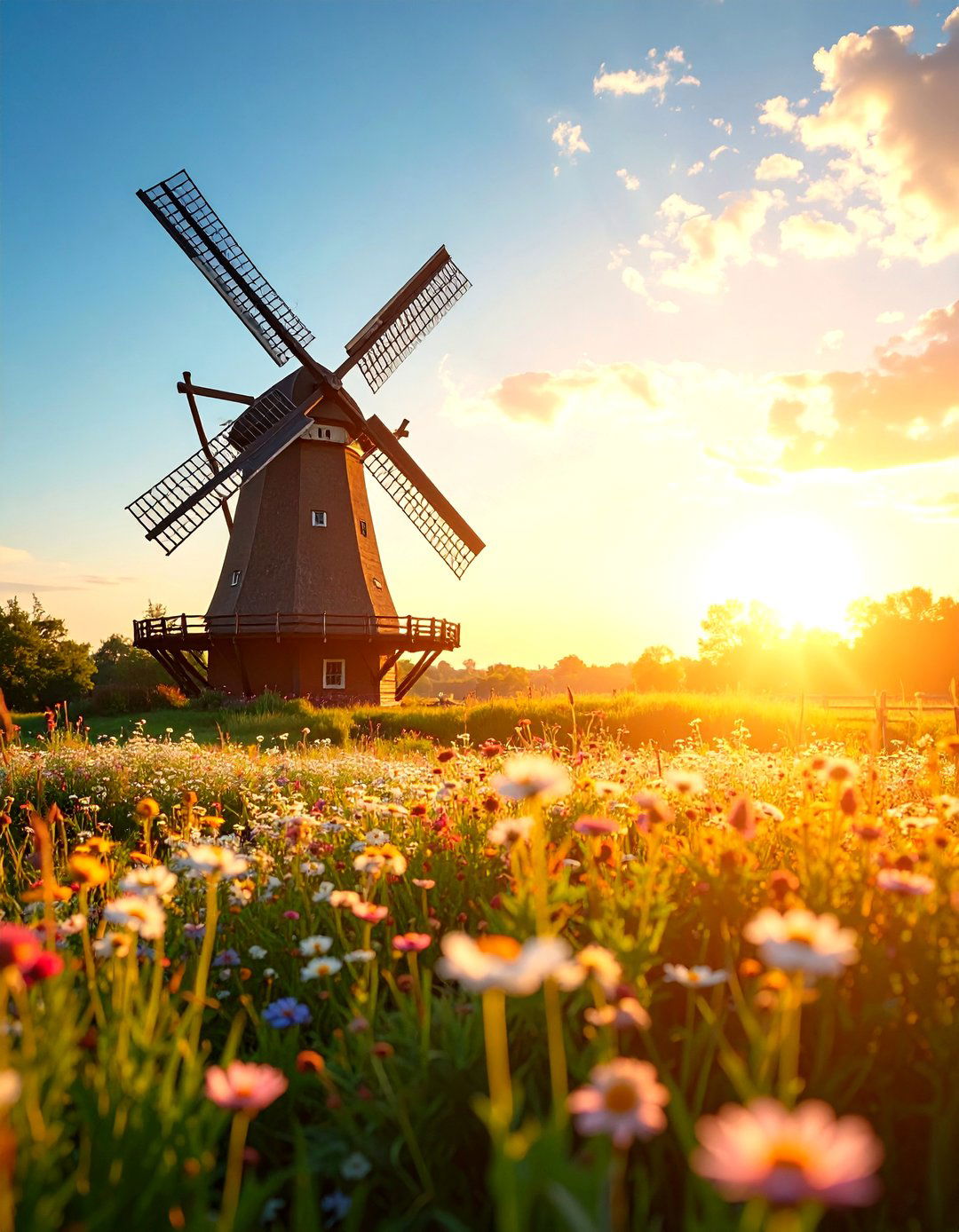 Country Windmill Wishing Well with Prairie Plantings - 24 Outdoor Wishing Well Garden Ideas