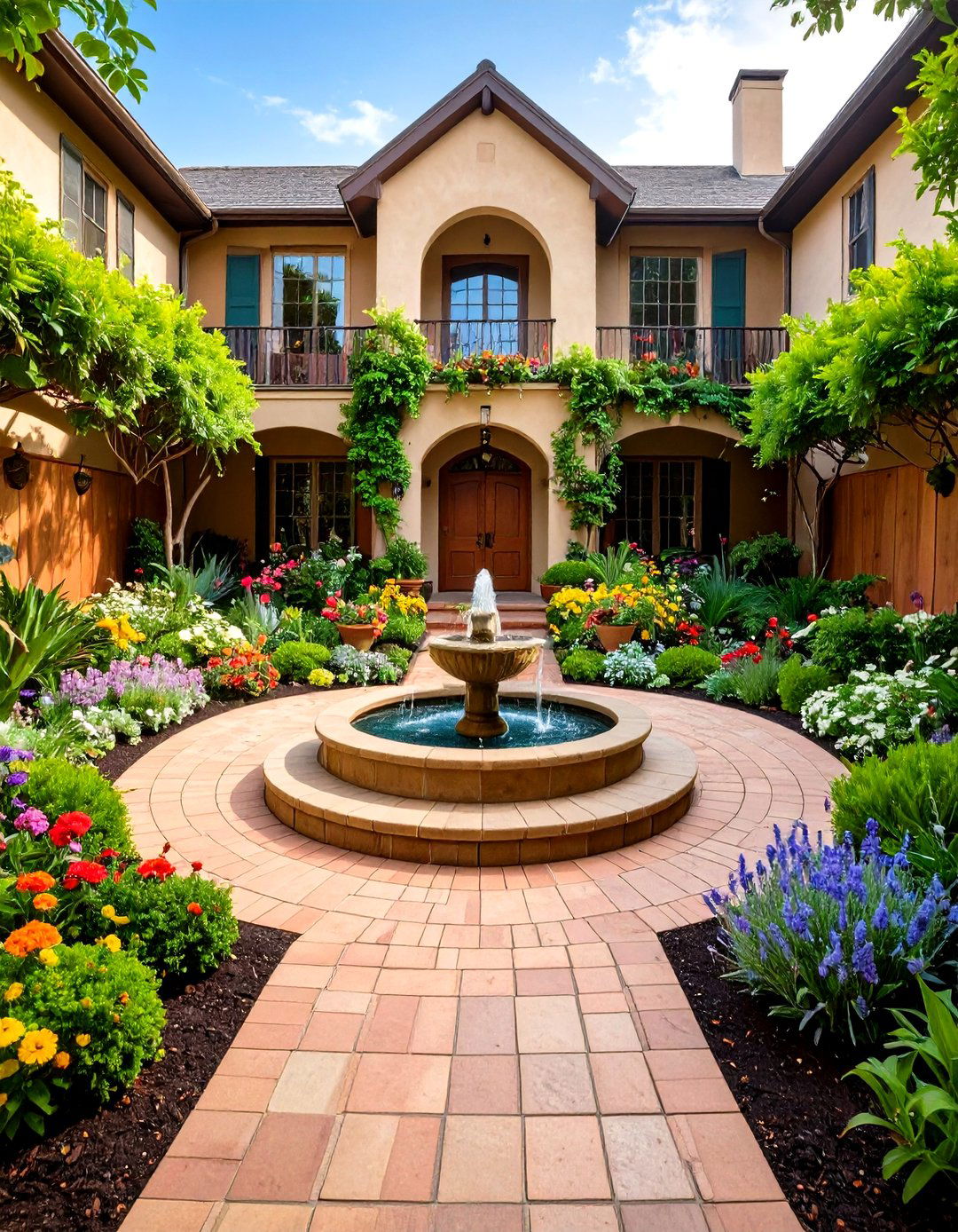 Courtyard Entry Garden Design - 24 Front Yard Landscaping Ideas