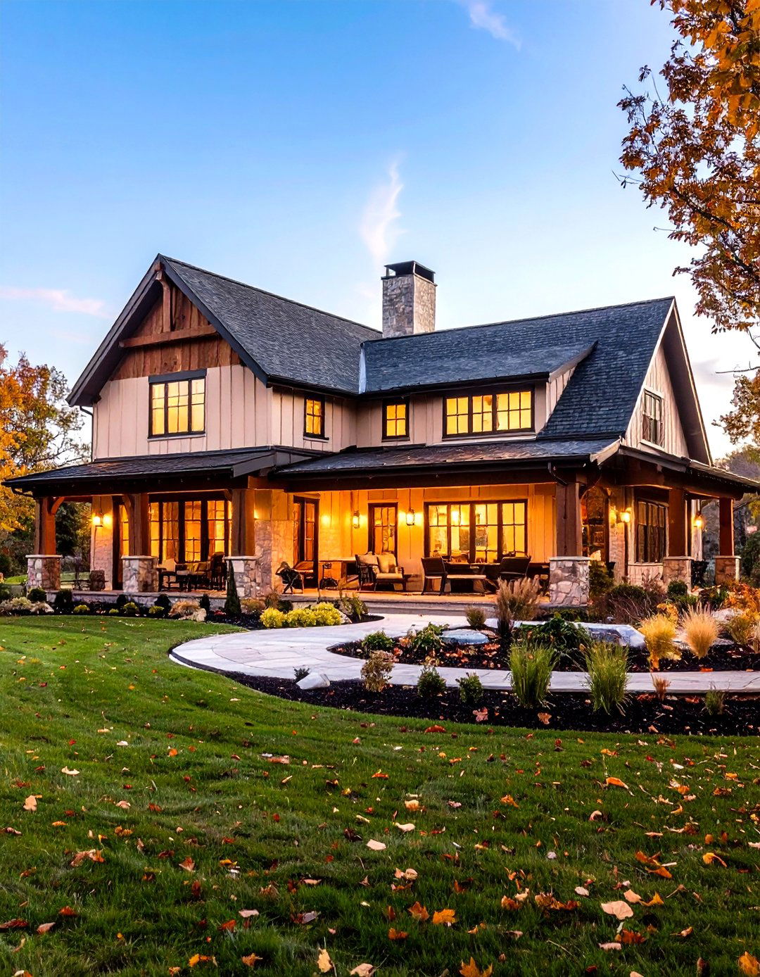 Courtyard Farmhouse Design - 24 Modern Farmhouse Exterior