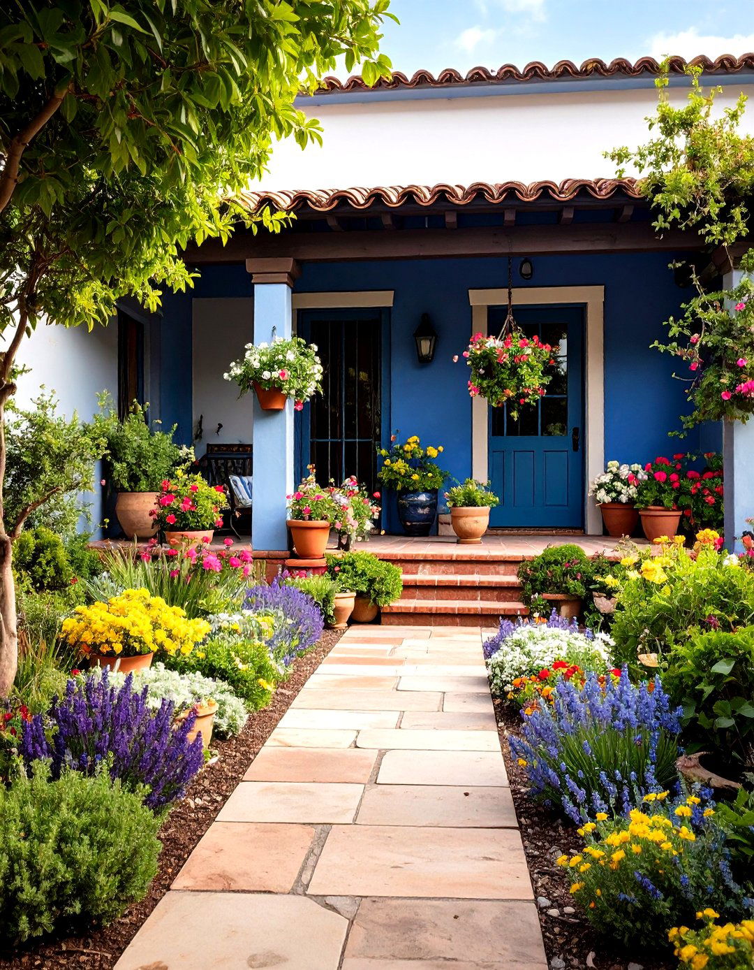 Courtyard Garden Integration Porch - 24 spanish style front porch ideas