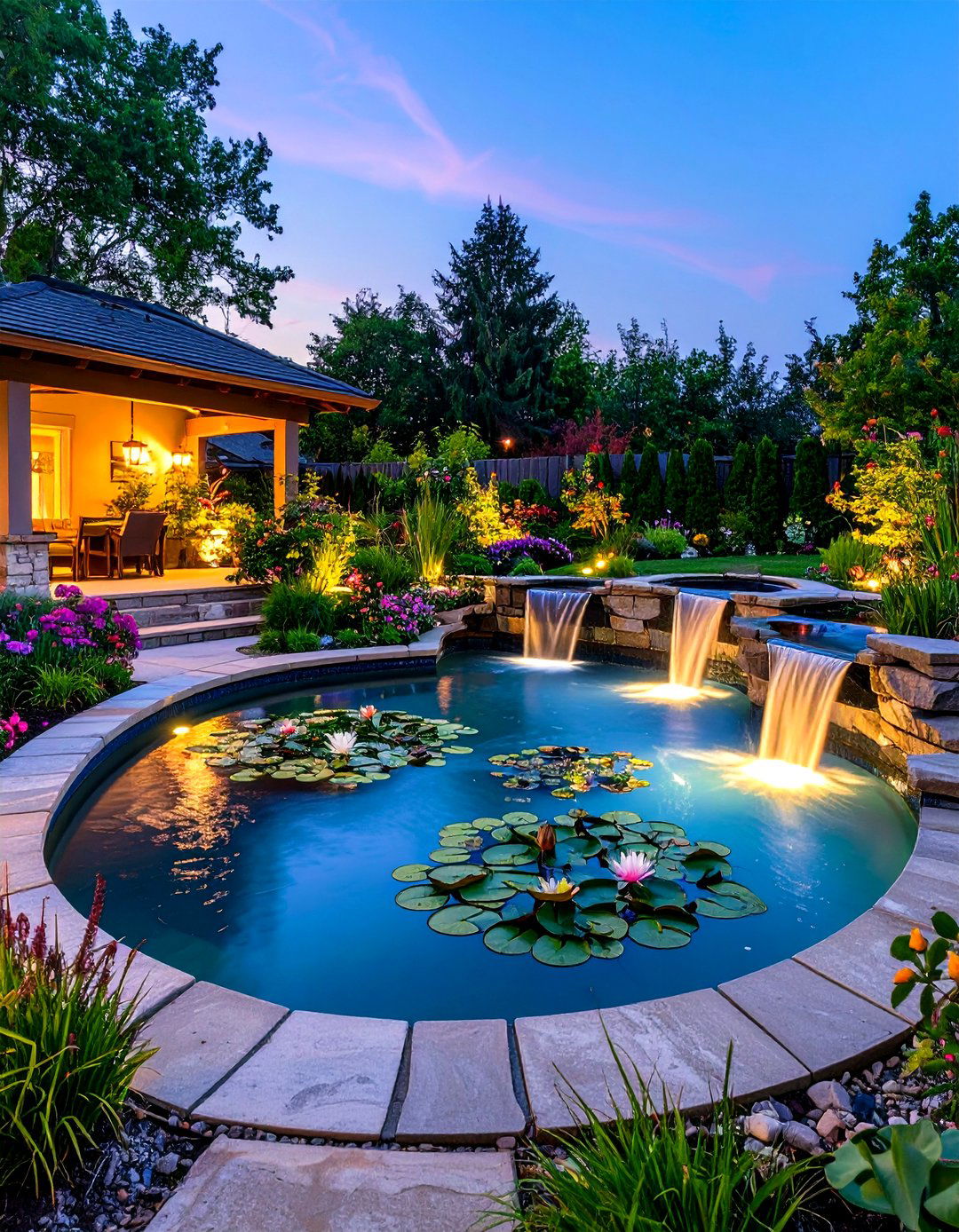 Courtyard Water Garden Drama - 24 Greek Garden Ideas