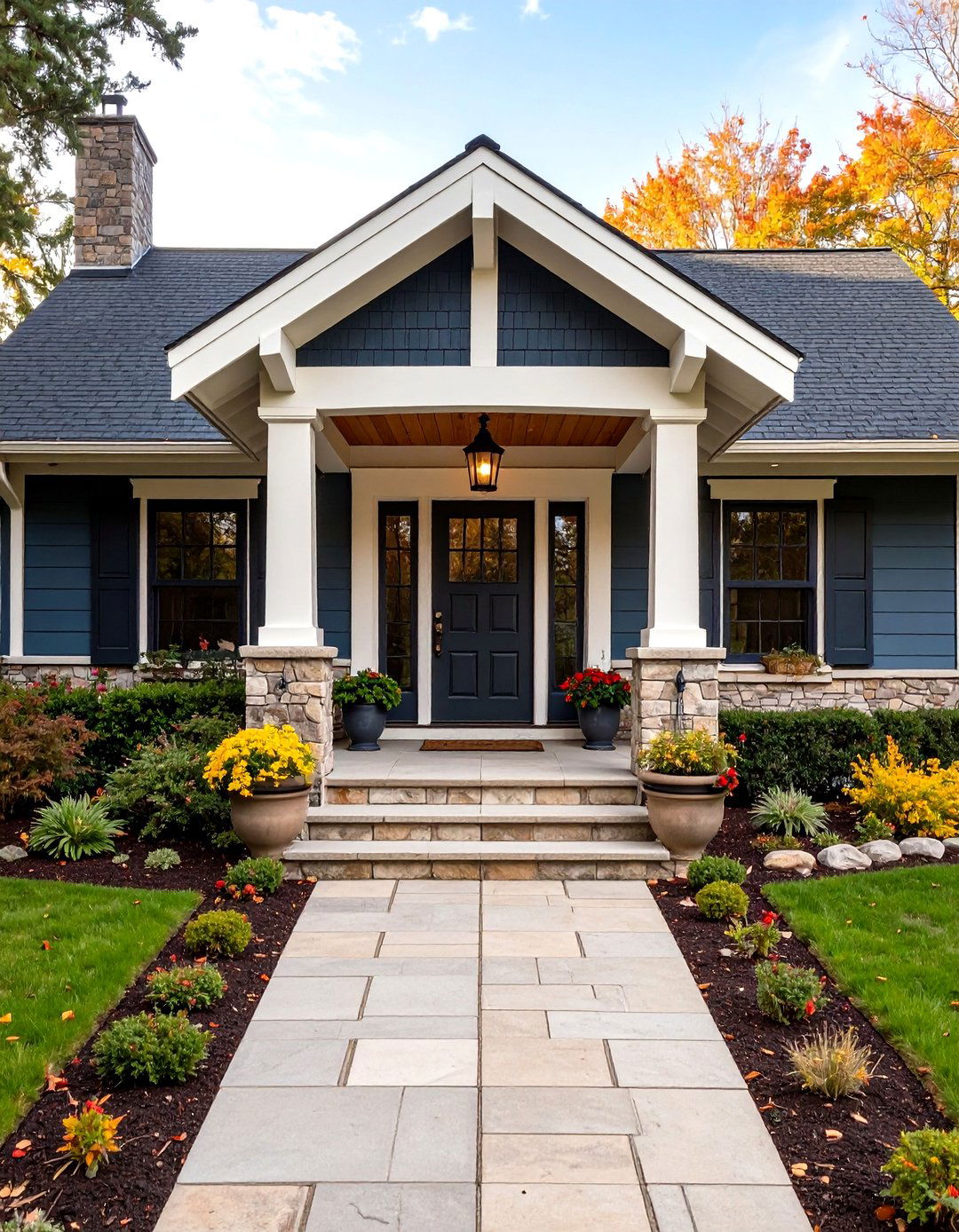 Covered Entry Portico - 24 modern cottage house exterior ideas