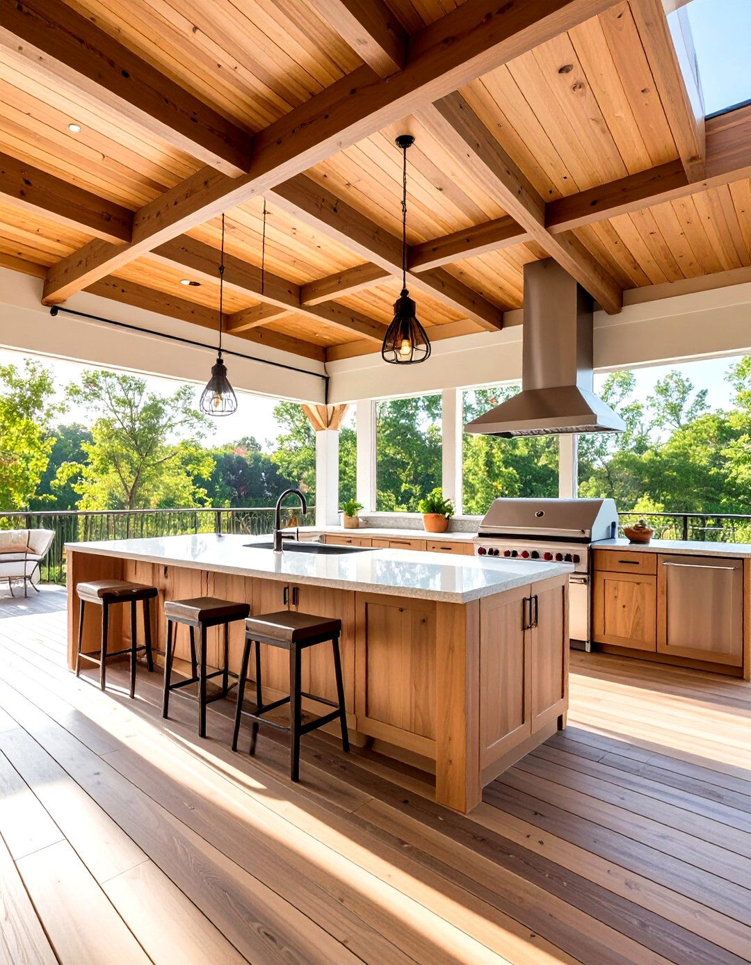 Covered Outdoor Kitchen Room - 24 Outdoor Kitchen on Deck
