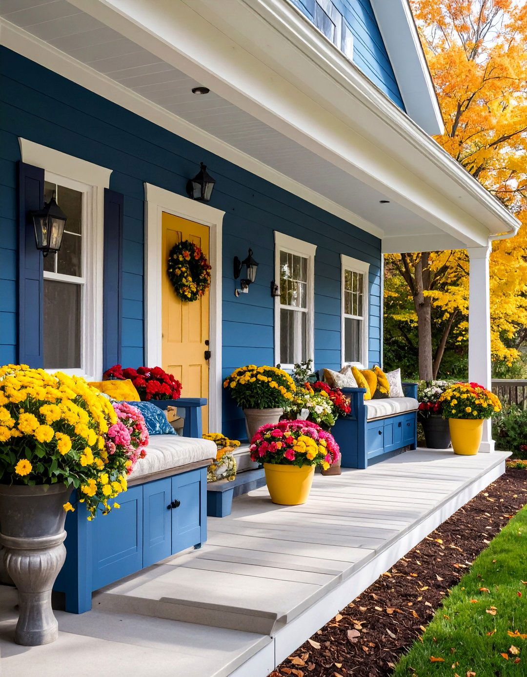 Covered Porch with Built in Storage Solutions - 24 Covered Porch Ideas