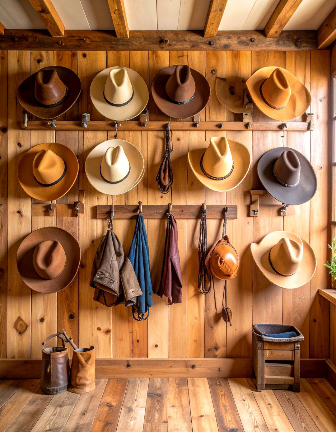 Cowboy Hat Wall Display - 24 Cowboy Room Decor Ideas