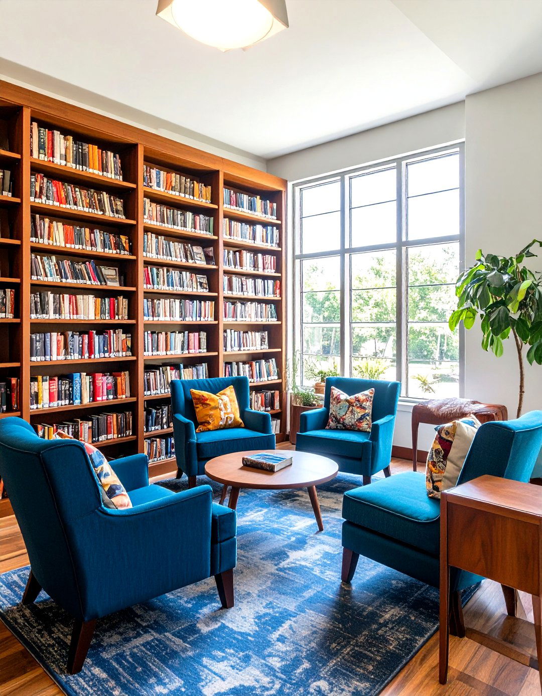 Cowboys Reading Nook with Sports Library - 24 Dallas Cowboys Man Cave Ideas