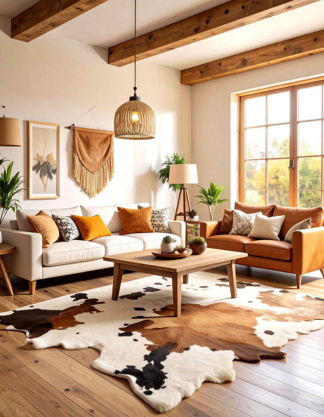 Cowhide Rug Foundation System - 24 Cowboy Room Decor Ideas
