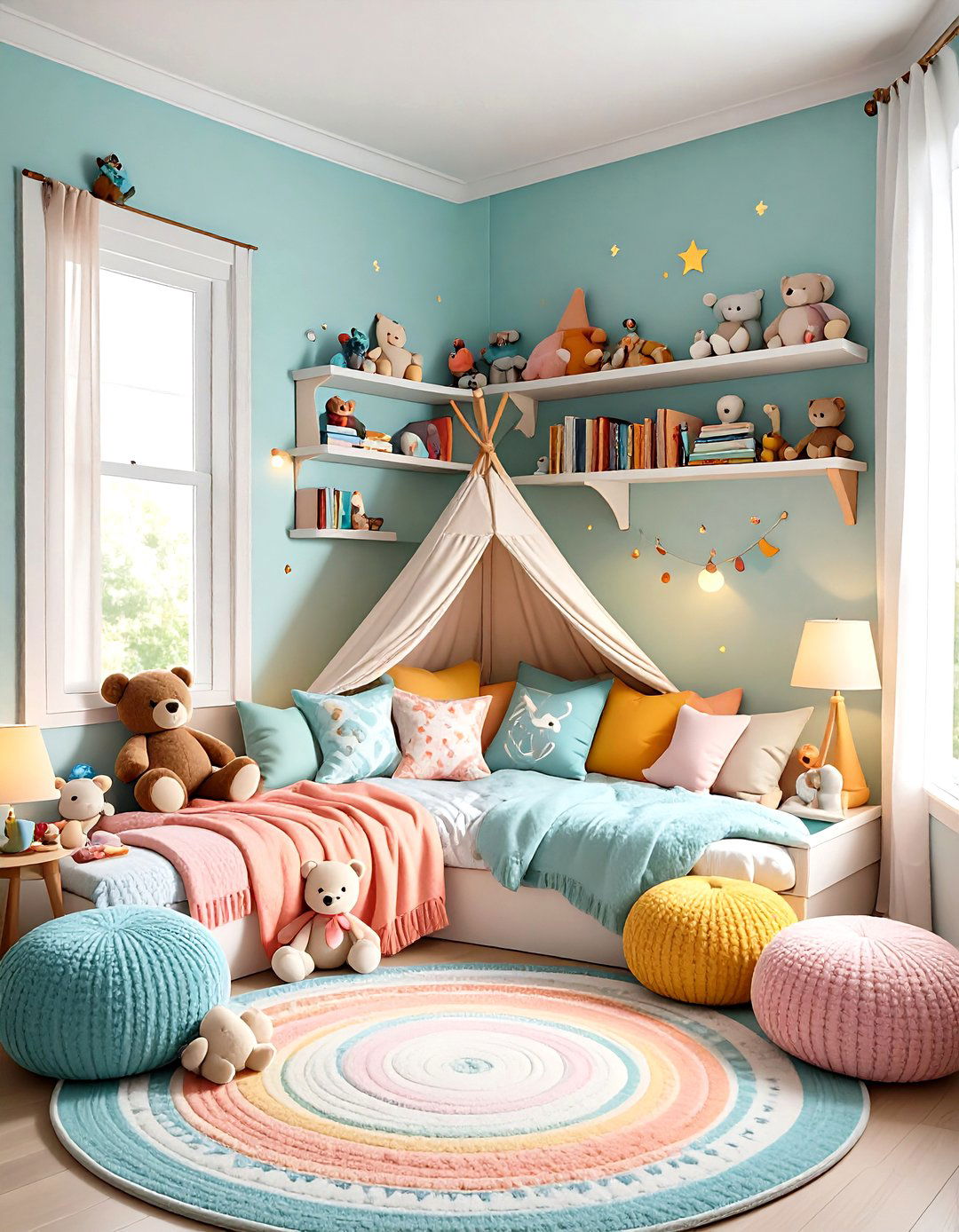 Cozy Corner Reading Nest - 24 kids reading nook ideas