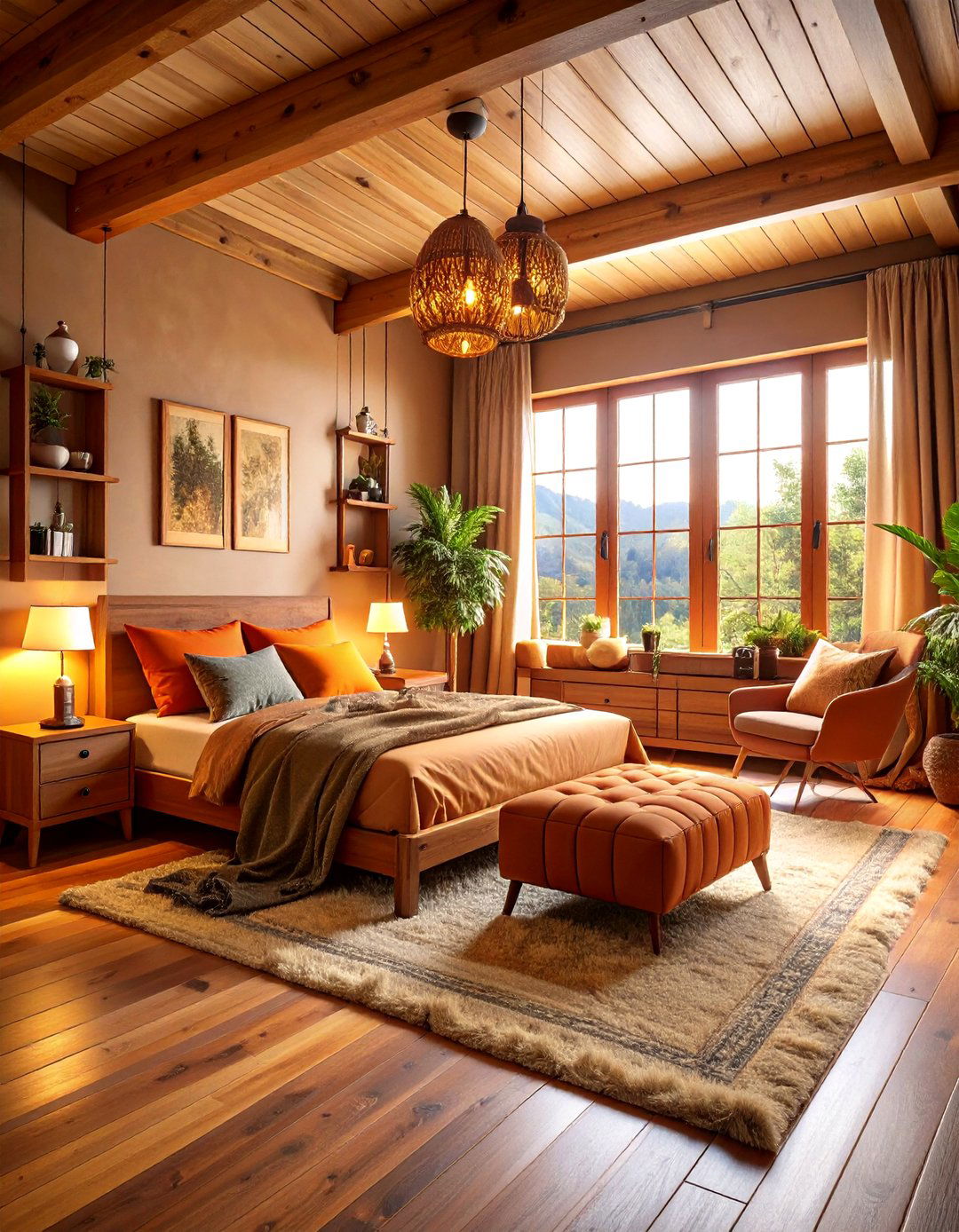 Cozy Gaming Cave with Warm Earth Tones - 24 Gaming Bedroom Ideas