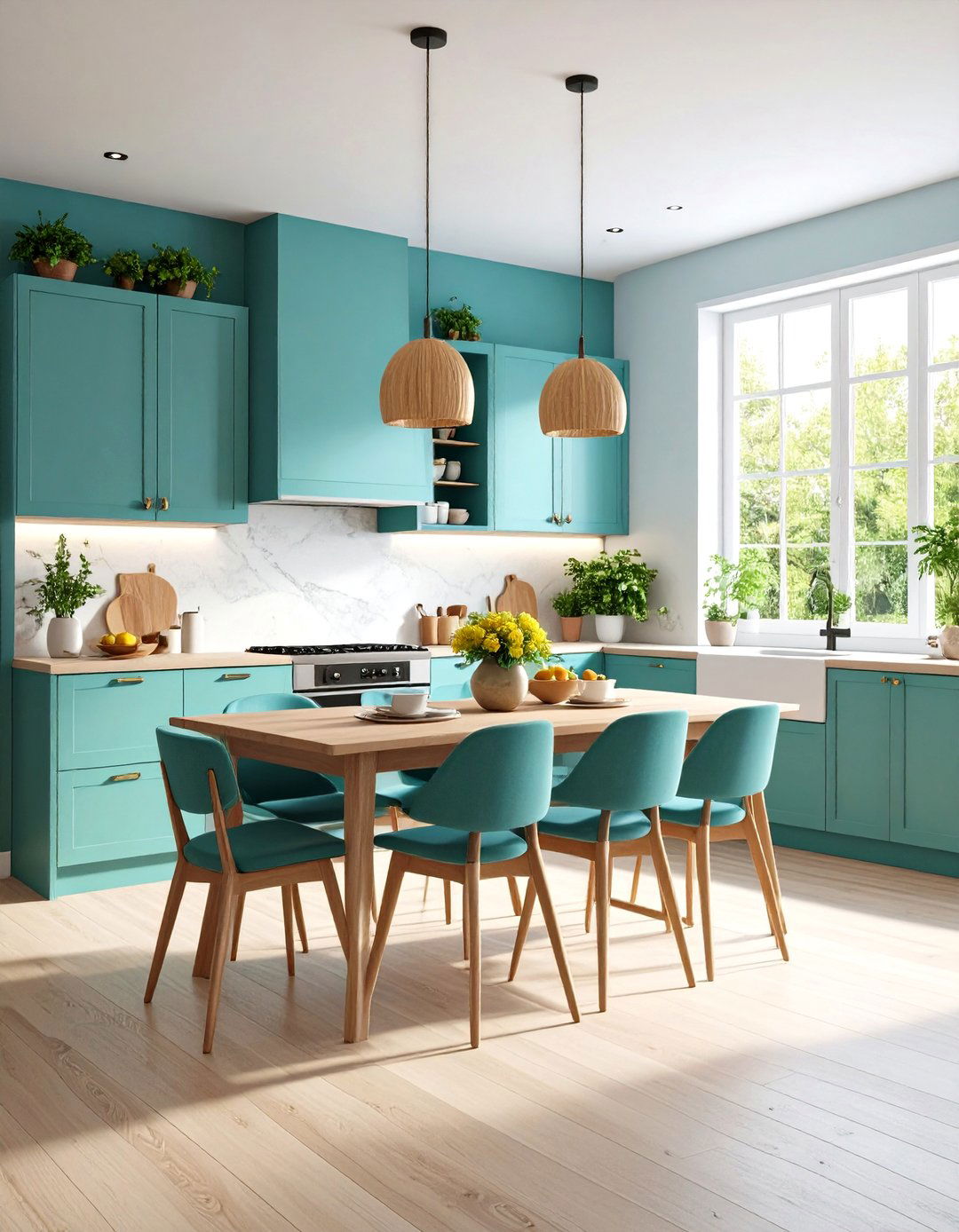 Cozy Kitchen with Built in Dining Area and Family Friendly Features - 24 Cozy Kitchen Ideas