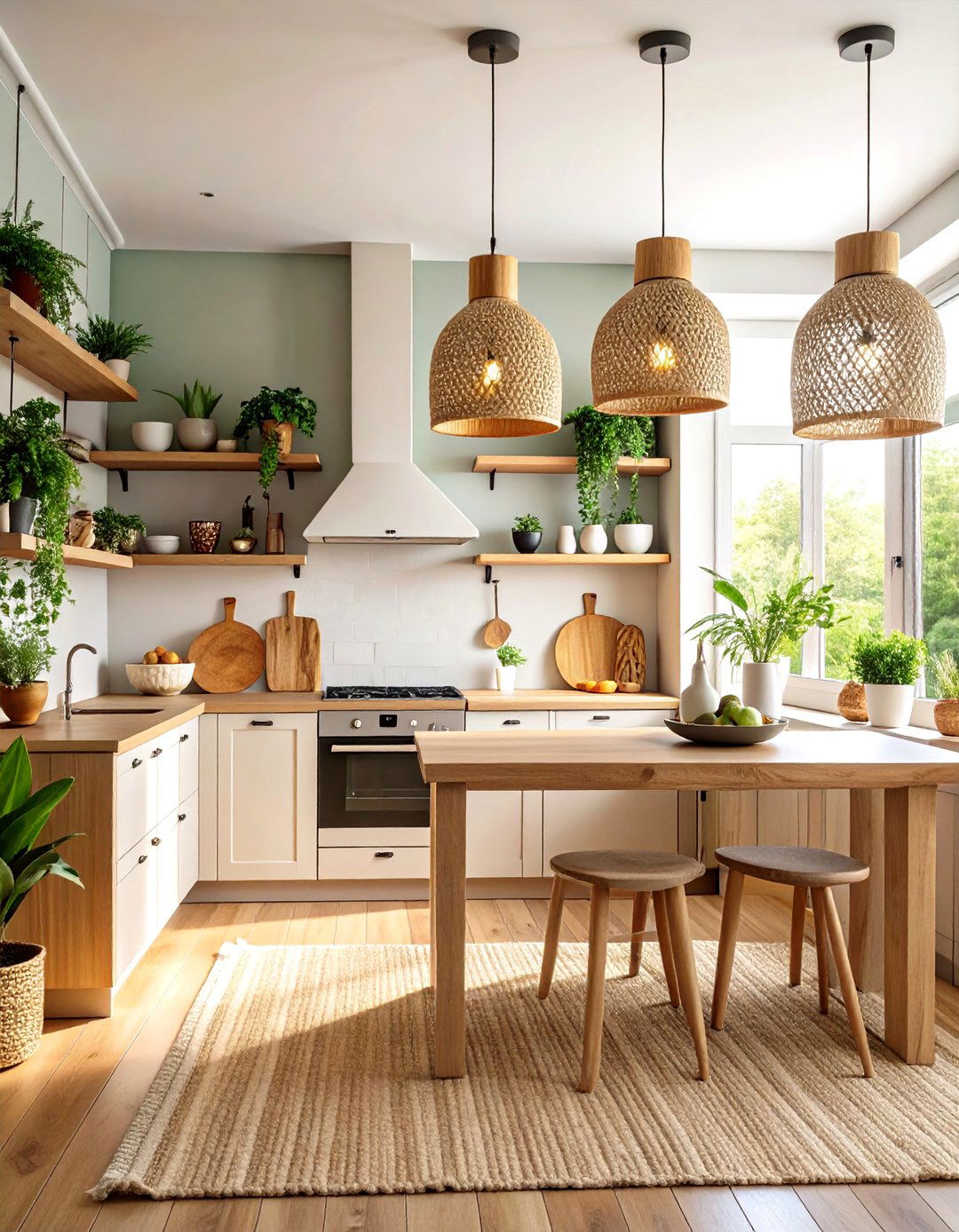 Cozy Kitchen with Natural Fiber Textures and Organic Elements - 24 Cozy Kitchen Ideas